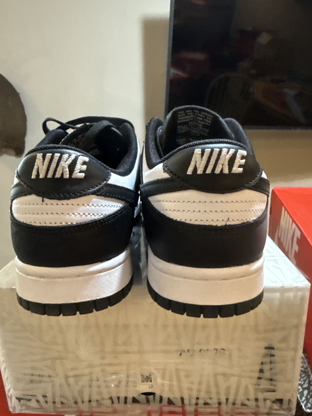 Nike Nike Dunk Low Retro White Black Panda Size US 11.5 / EU 44-45 - 15 Thumbnail