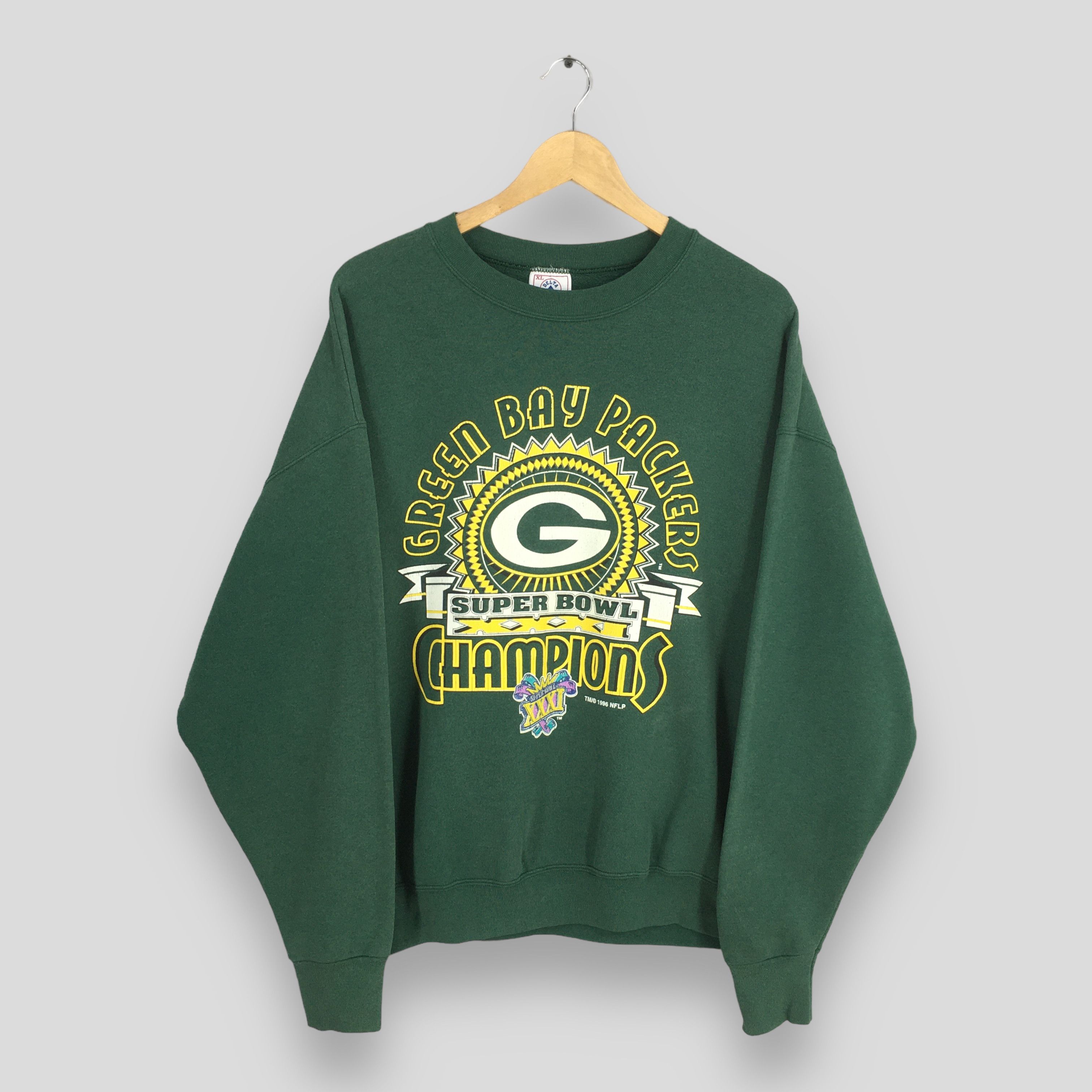 Vintage Green Bay Packers NFL Green Sweatshirt XLarge