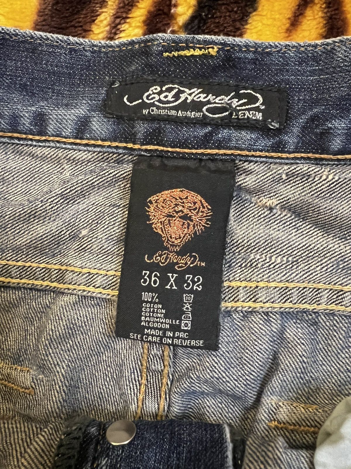 Ed Hardy × Vintage Vintage 2010 Ed Hardy by Christian Audigier Jeans Size US 36 / EU 52 - 14 Thumbnail