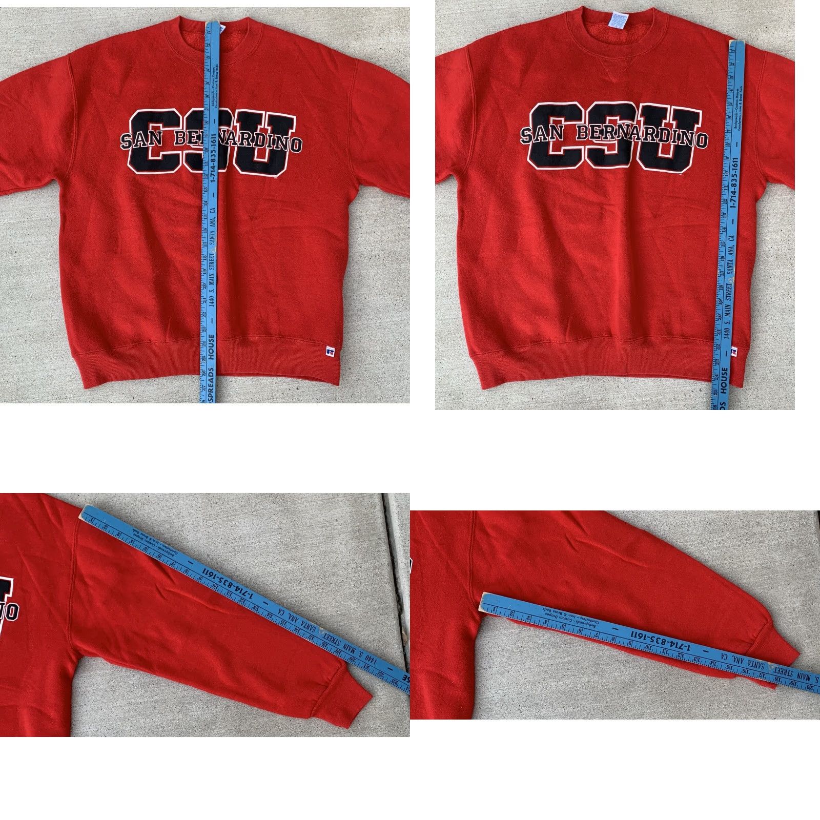 Russell Athletic VINTAGE Russell Athletic CSU San Bernardino Graphic Sweatshirt XL Men Red USA Pullover Graphic Print Size US XL / EU 56 / 4 - 11 Thumbnail