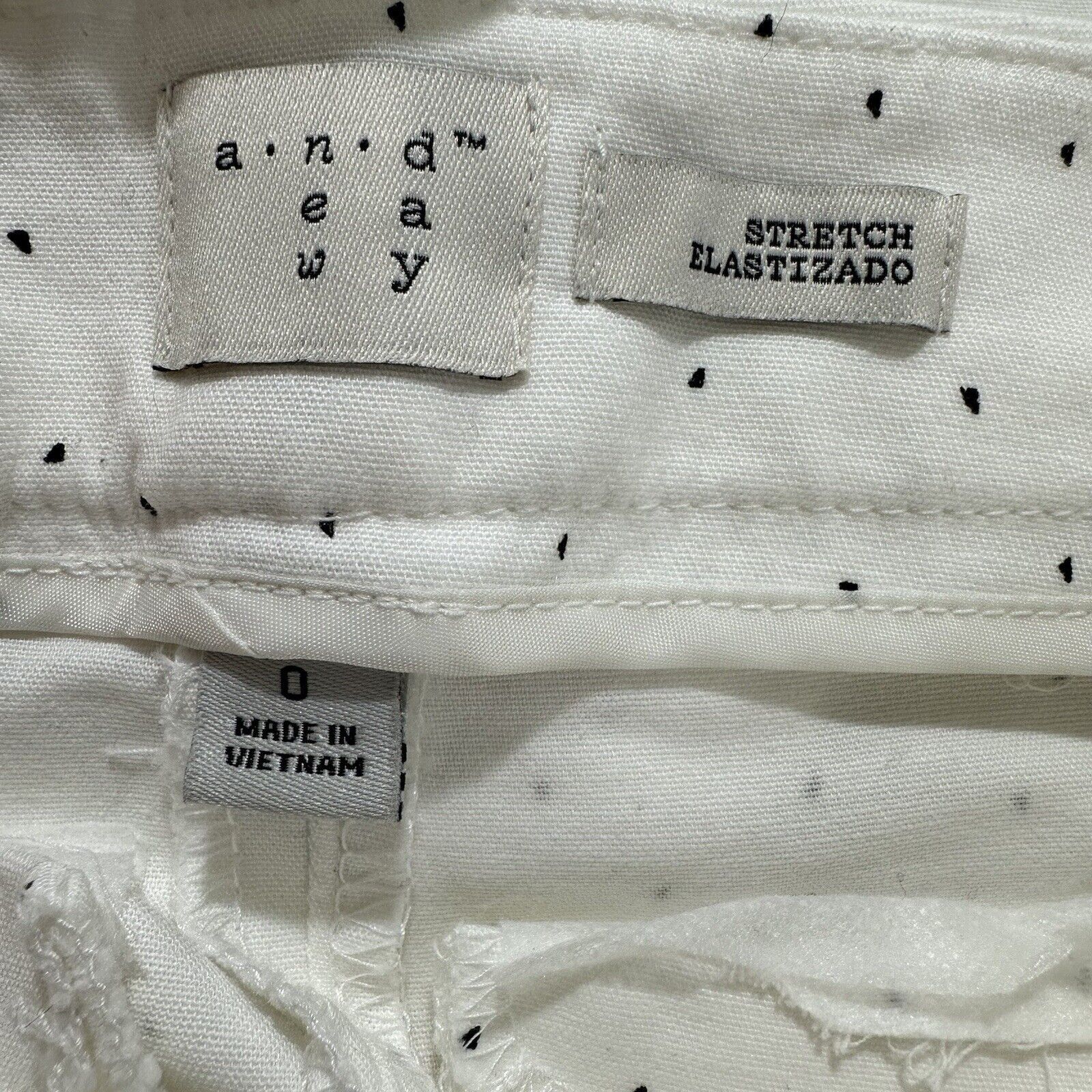 Other A New Day 0 Low Rise White Black Polka Dot Chino Pants Size 25" / US 0 / IT 36 - 5 Thumbnail