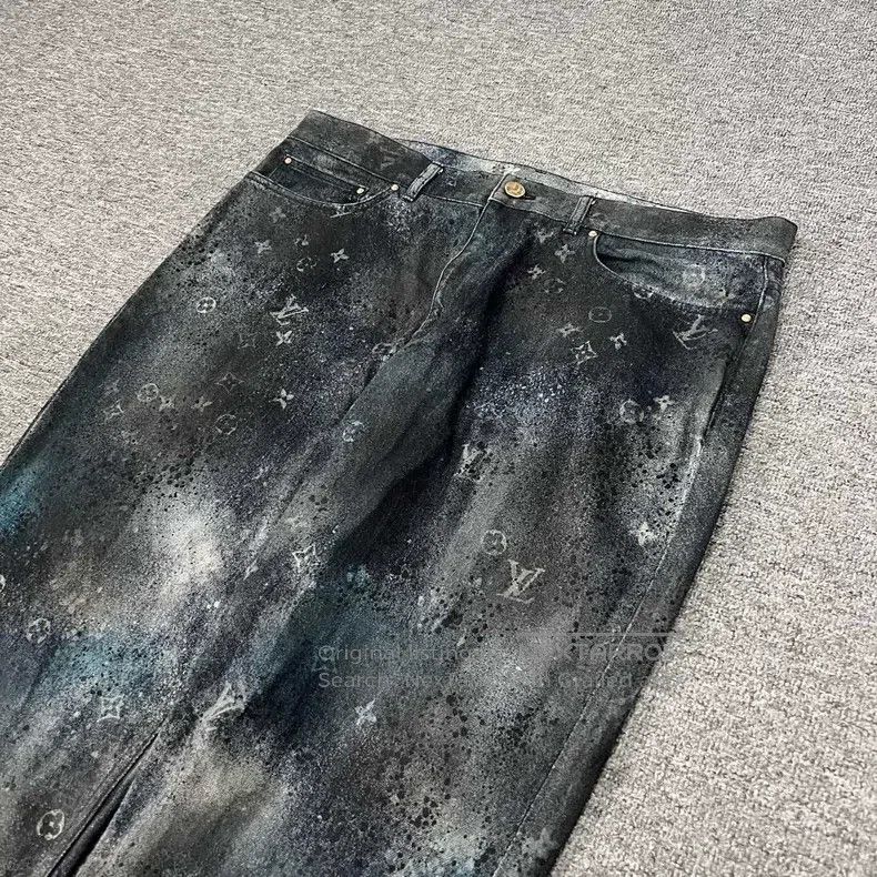 Louis Vuitton Louis Vuitton Tie-dyed starry sky full-print jeans Size US 38 / EU 54 - 3 Thumbnail