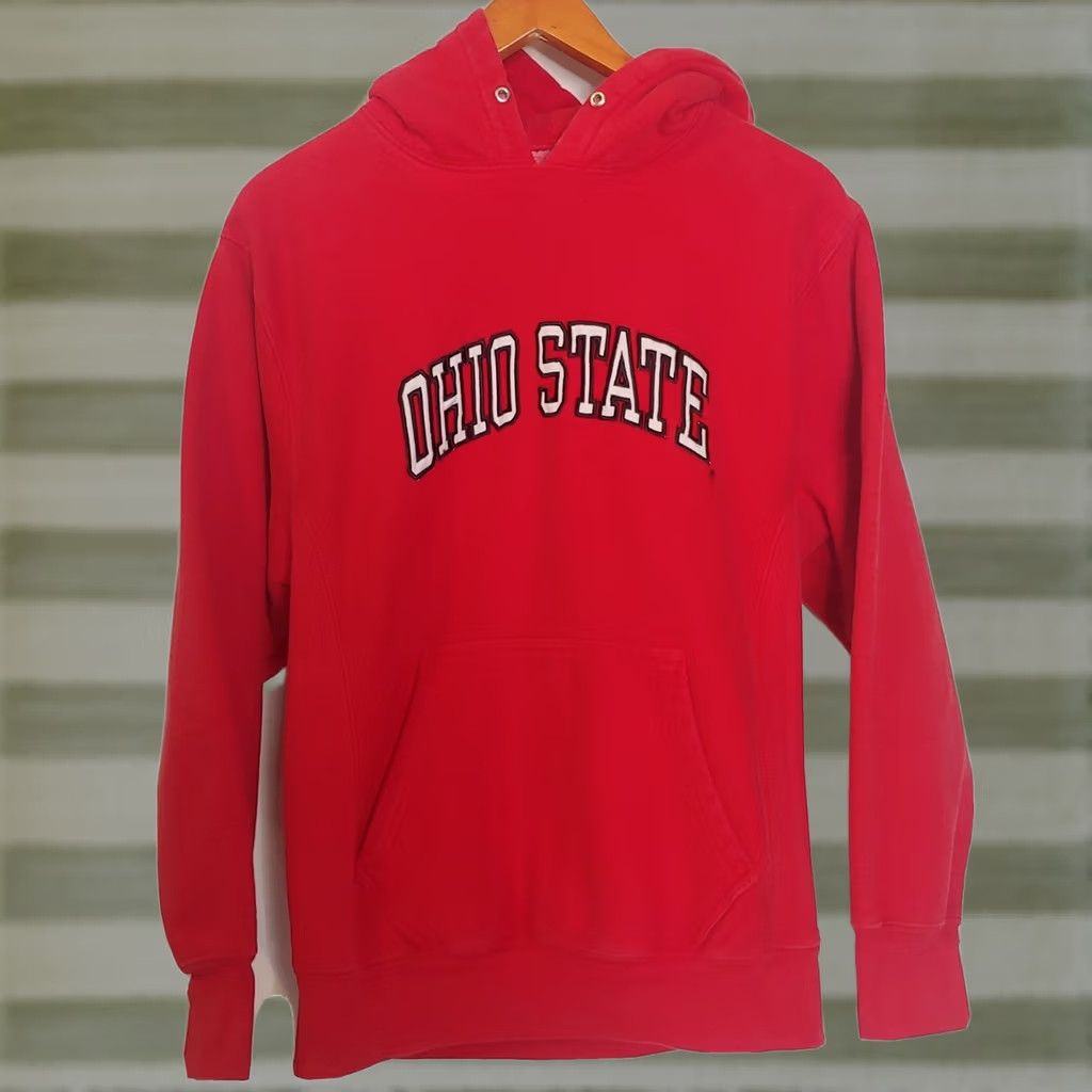 Vintage OSU Buckeyes Hoodie Sweatshirt Small Steve & Barry's Red Knit Embroidered NCAA College Mens Hoodie Size US S / EU 44-46 / 1 - 1 Thumbnail