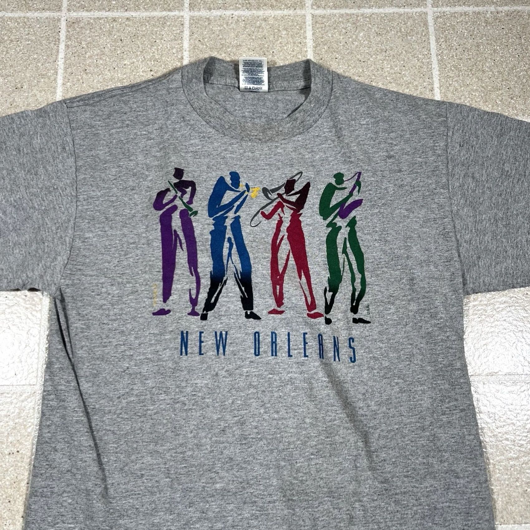 Hanes VINTAGE New Orleans T-Shirt Hanes Heavyweight Gray Short Sleeve Top M Men Size M Size US M / EU 48-50 / 2 - 2 Thumbnail