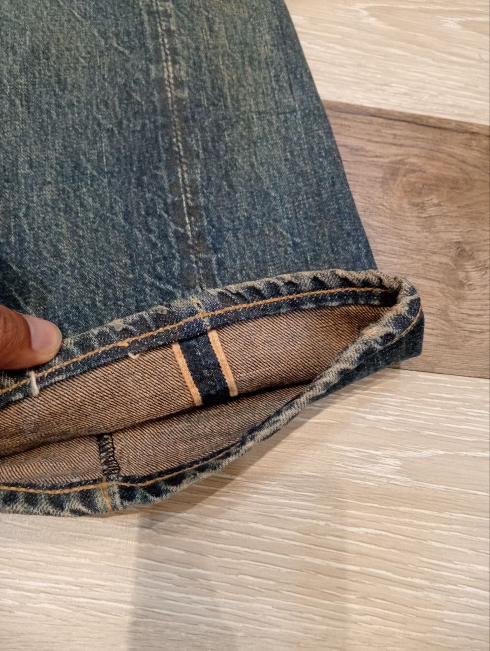Warehouse BLUE & GRAY BY WAREHOUSE JAPAN WASHED BLUE SELVEDGE DENIM Size US 33 - 4 Thumbnail