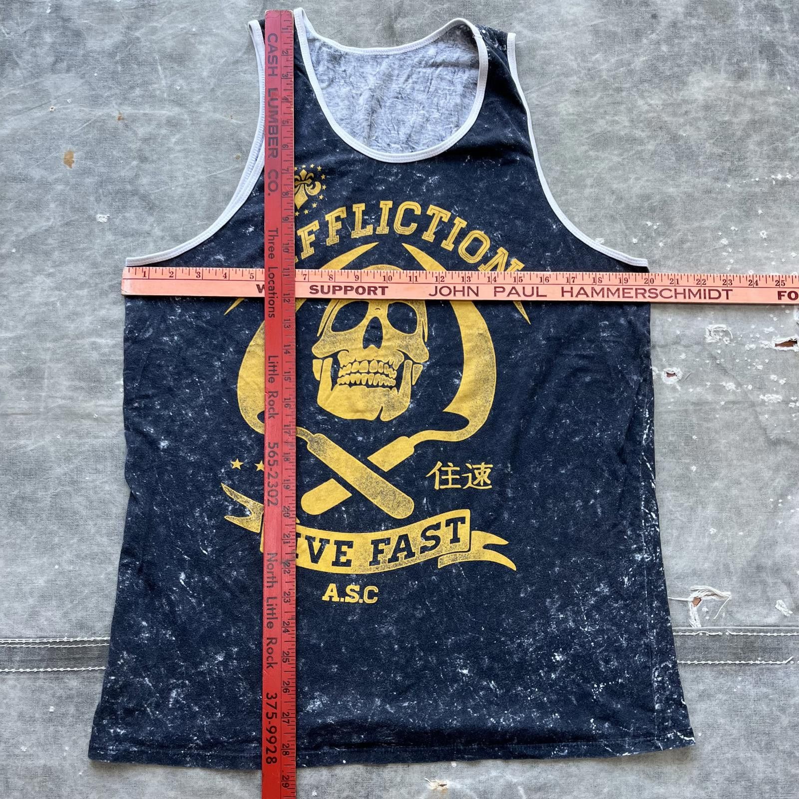 Affliction × Vintage Vintage Y2K Affliction Skull Scythe Graphic Grunge Tank Top Size US S / EU 44-46 / 1 - 5 Thumbnail
