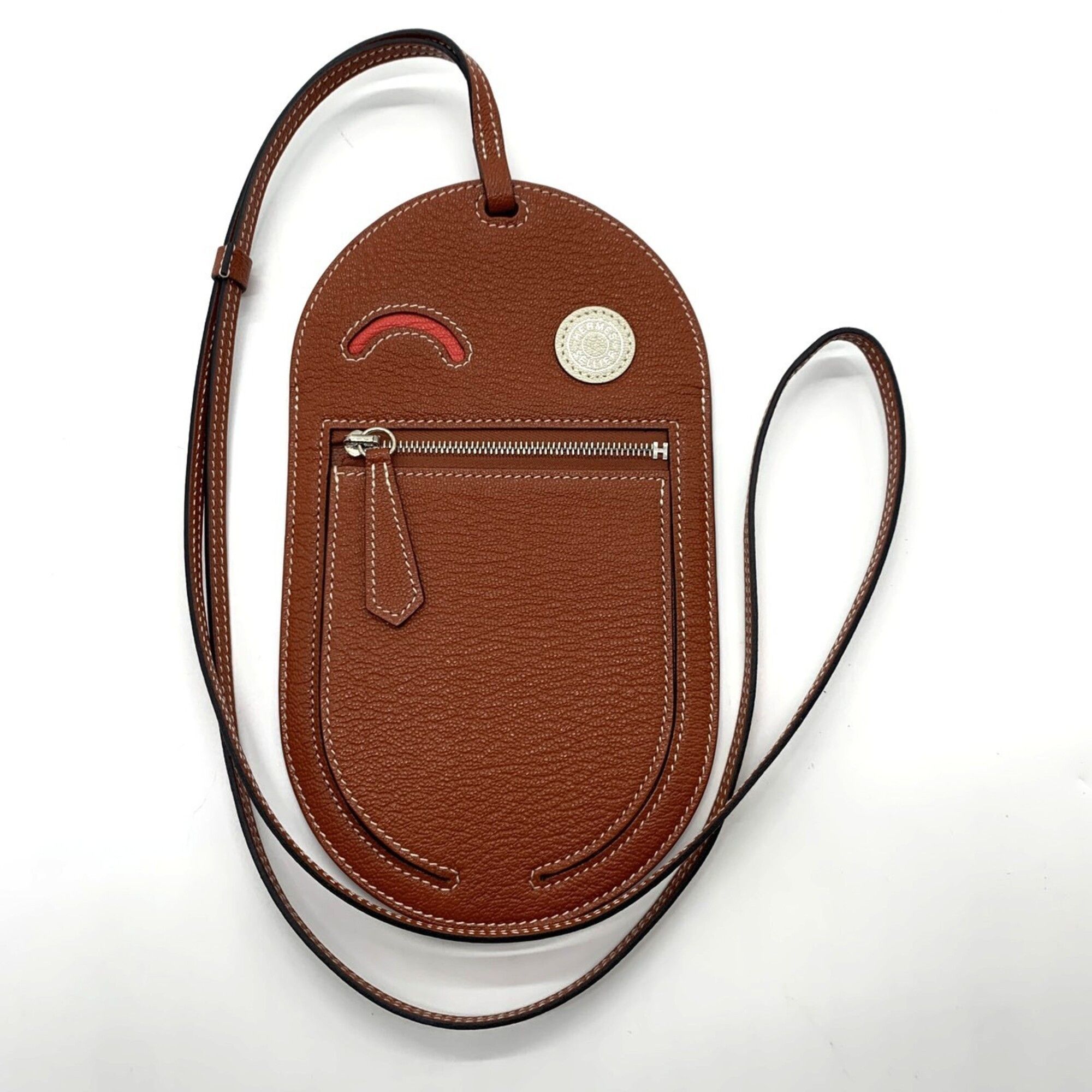 Hermes Hermes In the Loop To Go Wink GM Phone Case Pouch Pochette Shoulder Bag Cuivre Brown Chevre Leather HERMES Size ONE SIZE - 1 Thumbnail
