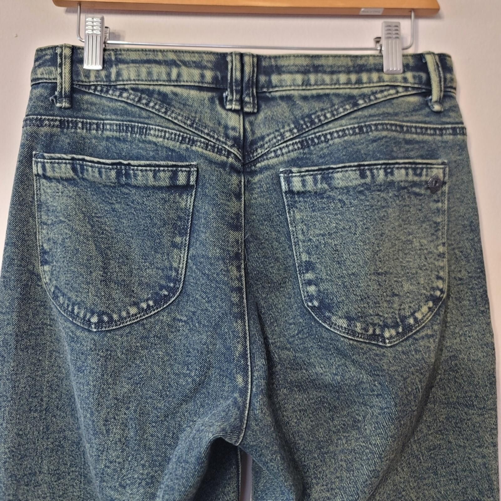 Other Democracy “Absolution” Green Tint Denim Acid Wash Sz 8 Size 30" / US 8 / IT 44 - 6 Thumbnail