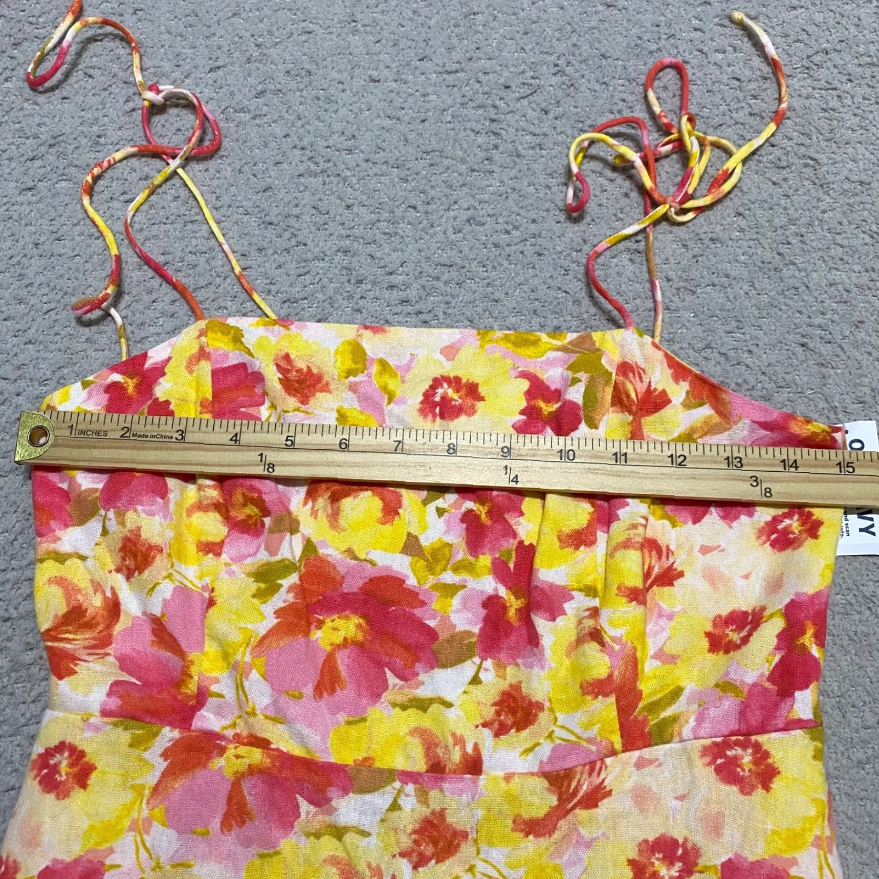 Old Navy NWT Old Navy Womens Dress Multicolor Floral Sleeveless Fit & Flare Short Linen Rayon Beach Spring Summer Womens (Size L) Size L / US 10 / IT 46 - 7 Thumbnail