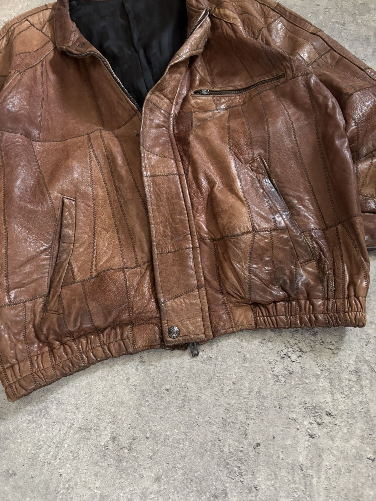 Vintage Real Leather Vintage Boxy Leather Jacket Y2K Streetwear L Size US L / EU 52-54 / 3 - 15 Thumbnail