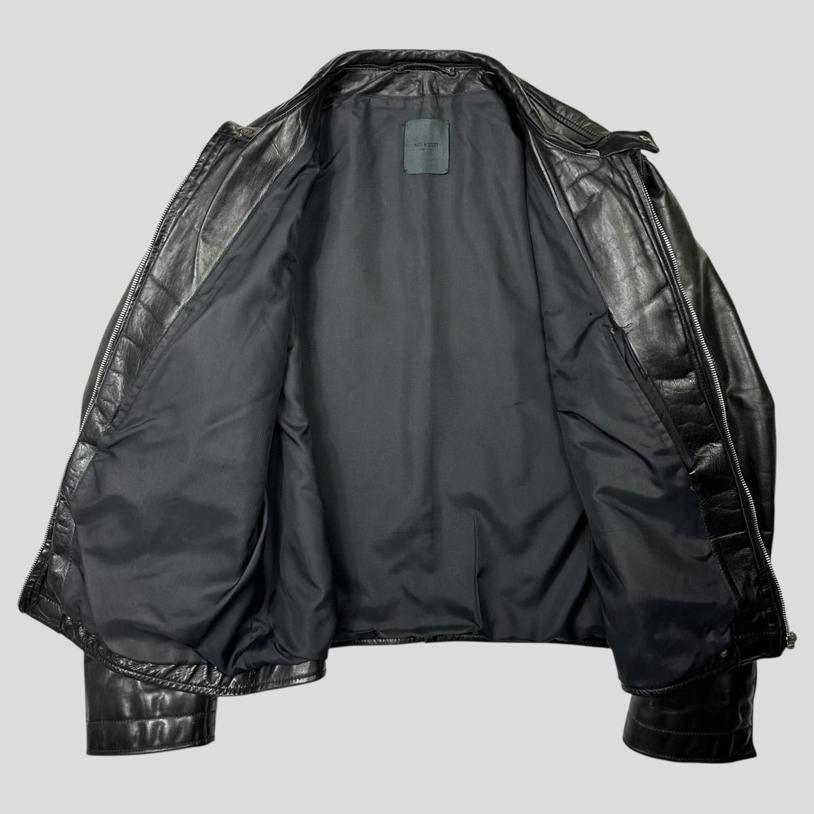 Neil Barrett Neil Barrett 00’s Textured Padded Leather Moto Jacket - L/ Size US L / EU 52-54 / 3 - 5 Thumbnail