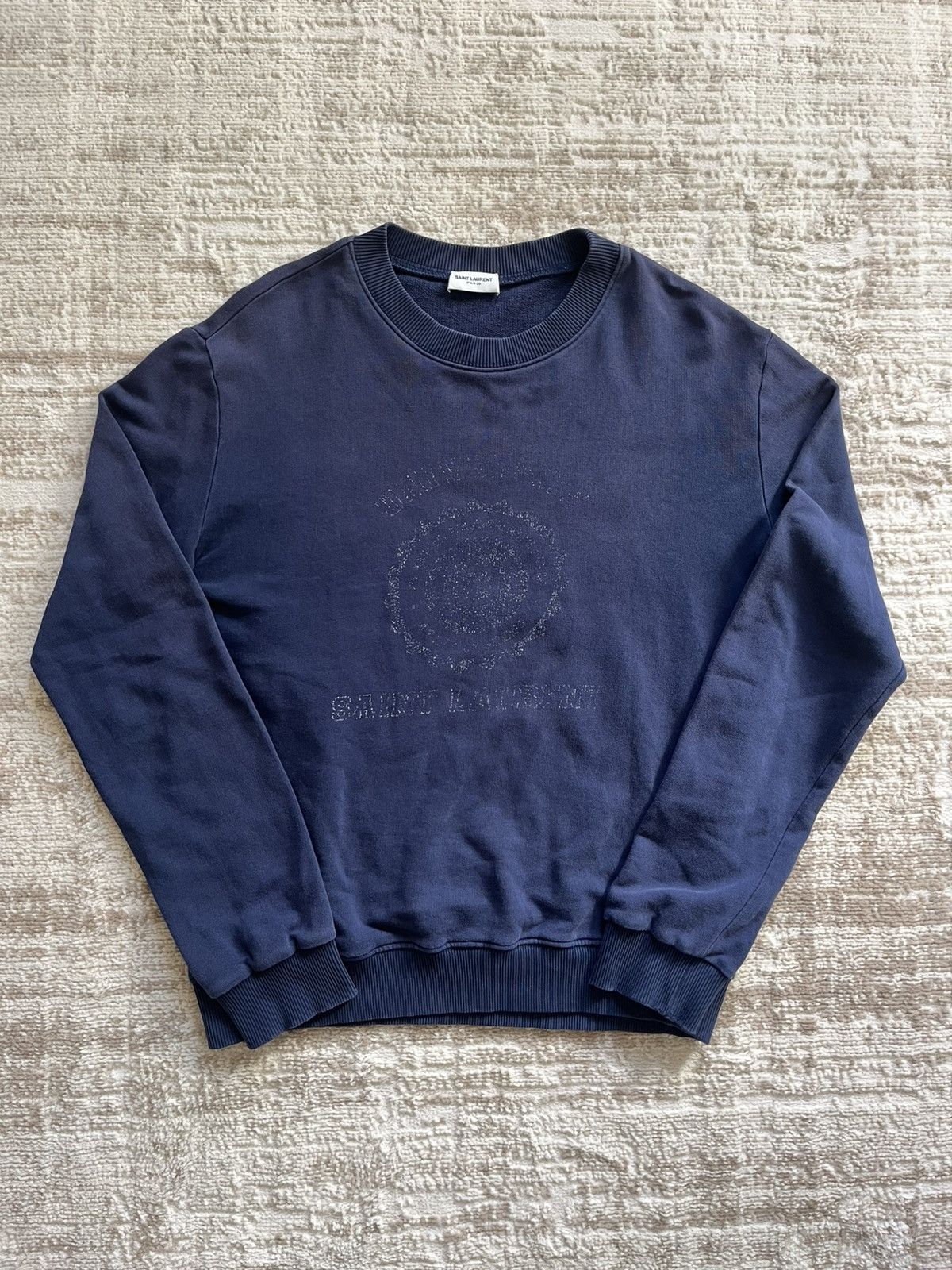 Saint Laurent Paris Saint Laurent Paris University Crewneck Size US S / EU 44-46 / 1 - 2 Thumbnail