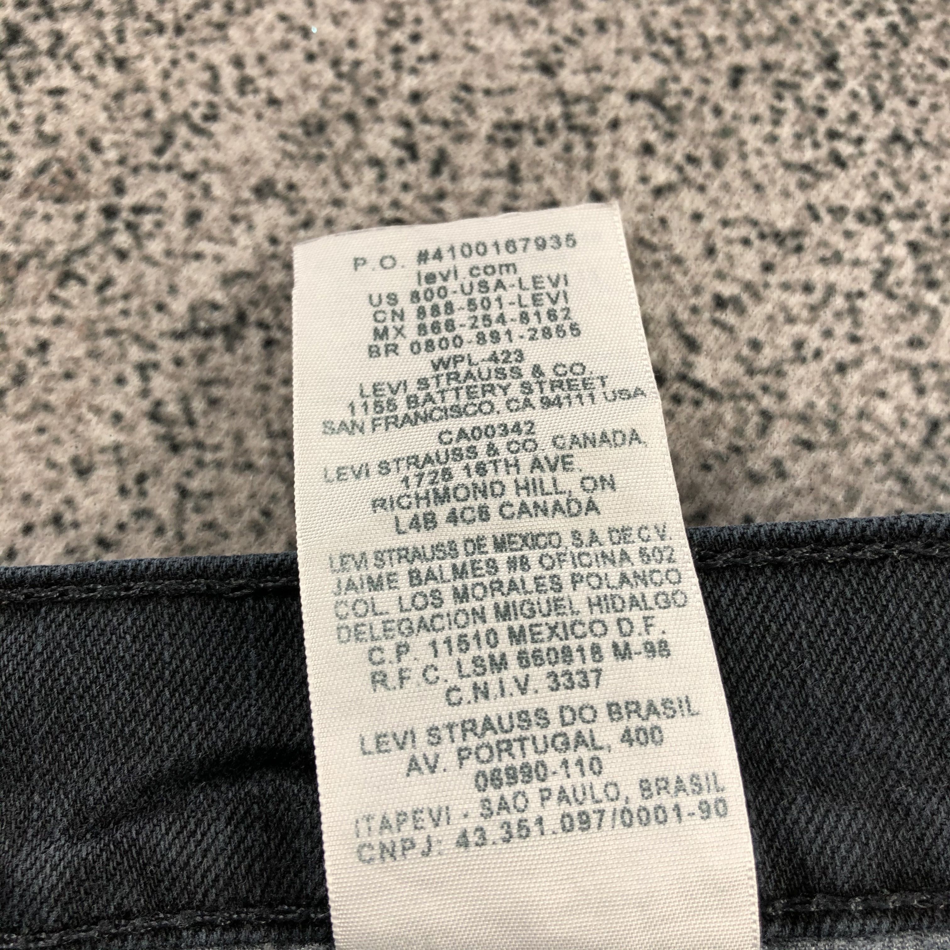 Levi's Levis 511 Jeans Faded Black Denim KJ943 Size US 34 / EU 50 - 14 Thumbnail