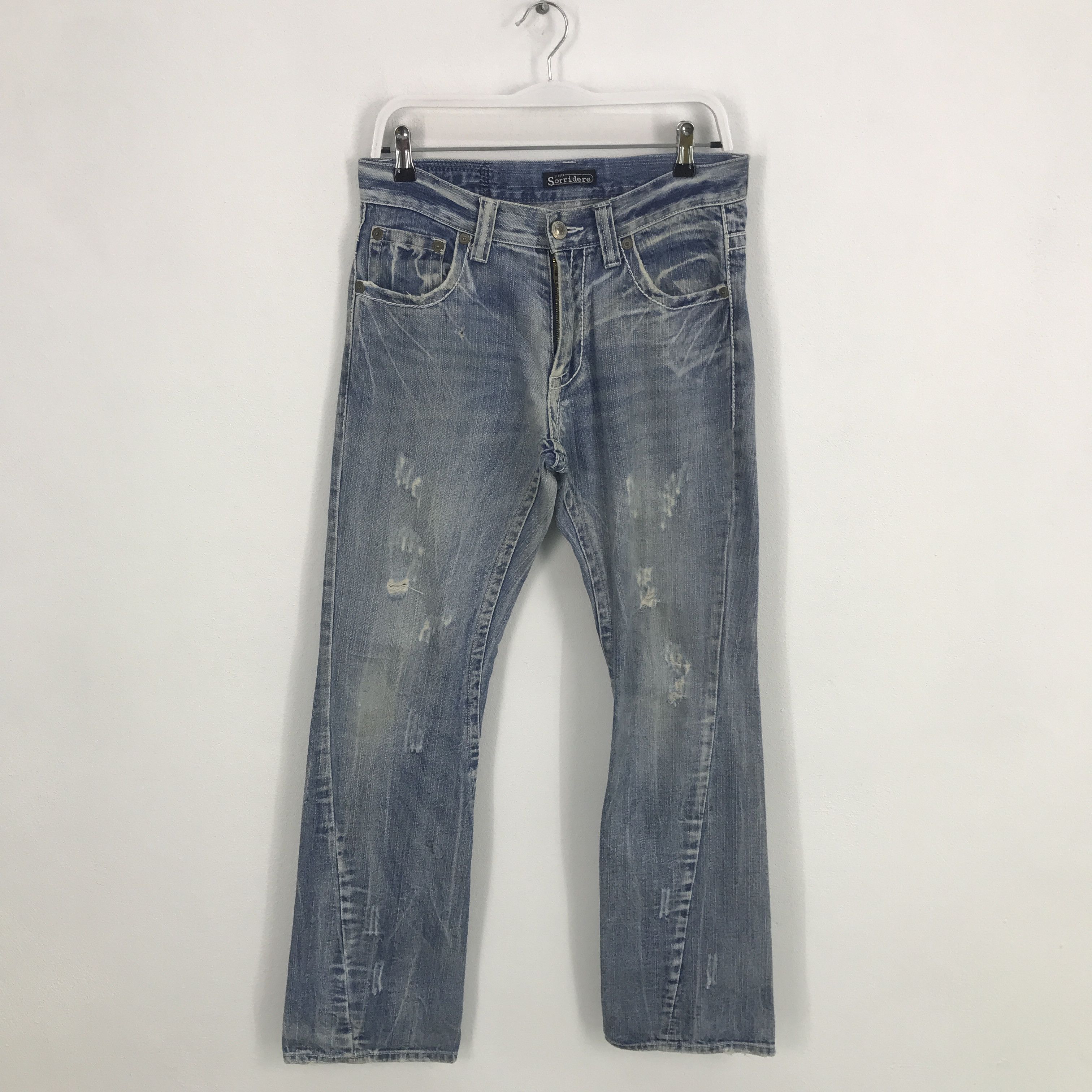 Japanese Brand Rare sorridere japan bootcut distressed denim jeans pants Size US 30 / EU 46 - 1 Thumbnail