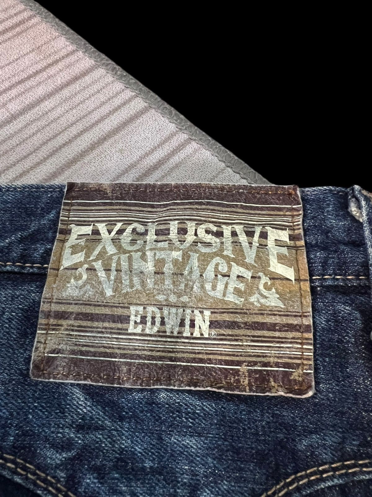 Edwin × If Six Was Nine × Le Grande Bleu (L.G.B.) EDWIN EXCLUSIVE VINTAGE BLUE DENIM NICE DESIGN VERY RARE Size US 33 - 11 Thumbnail