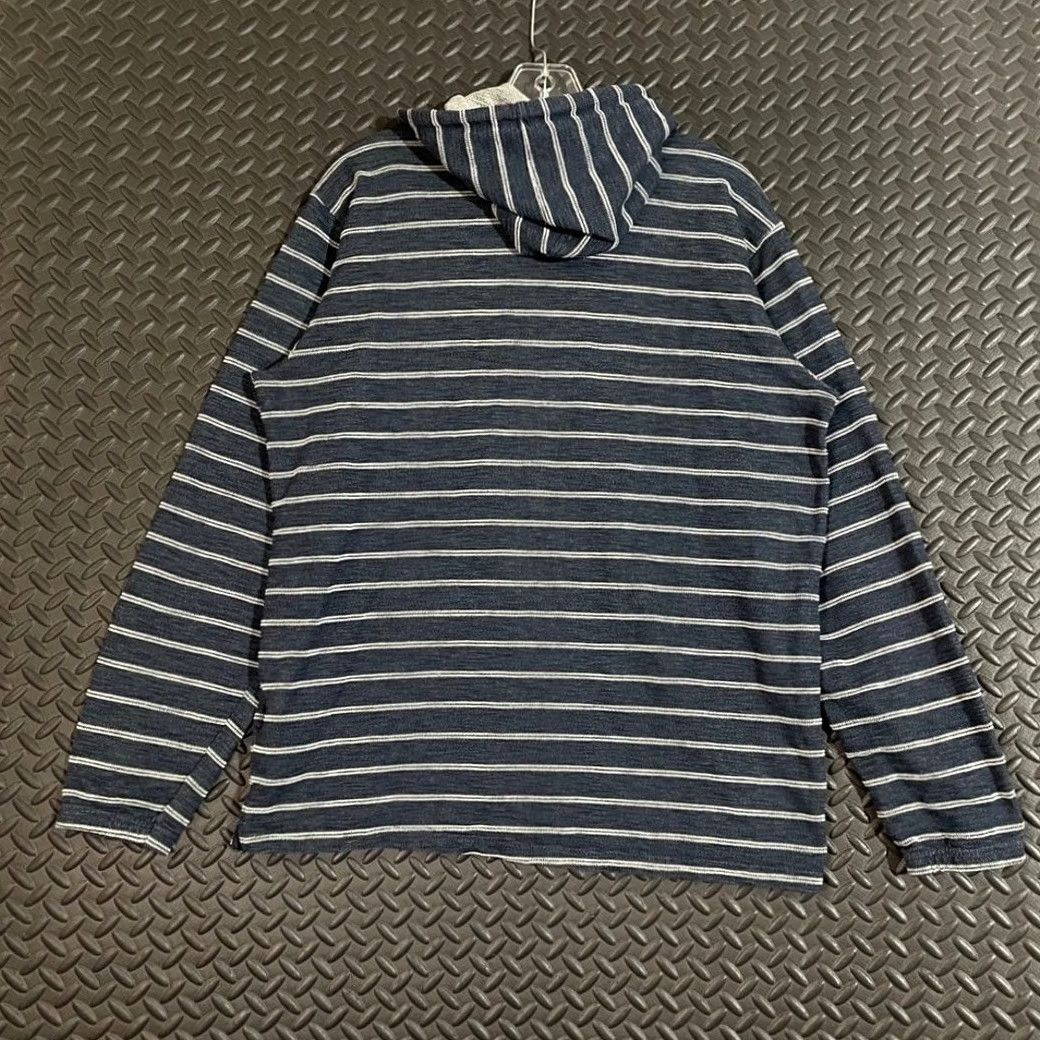 Billabong Billabong Blue Striped Pullover Hoodie Drawstring Sweater Men's Large Size US L / EU 52-54 / 3 - 3 Thumbnail