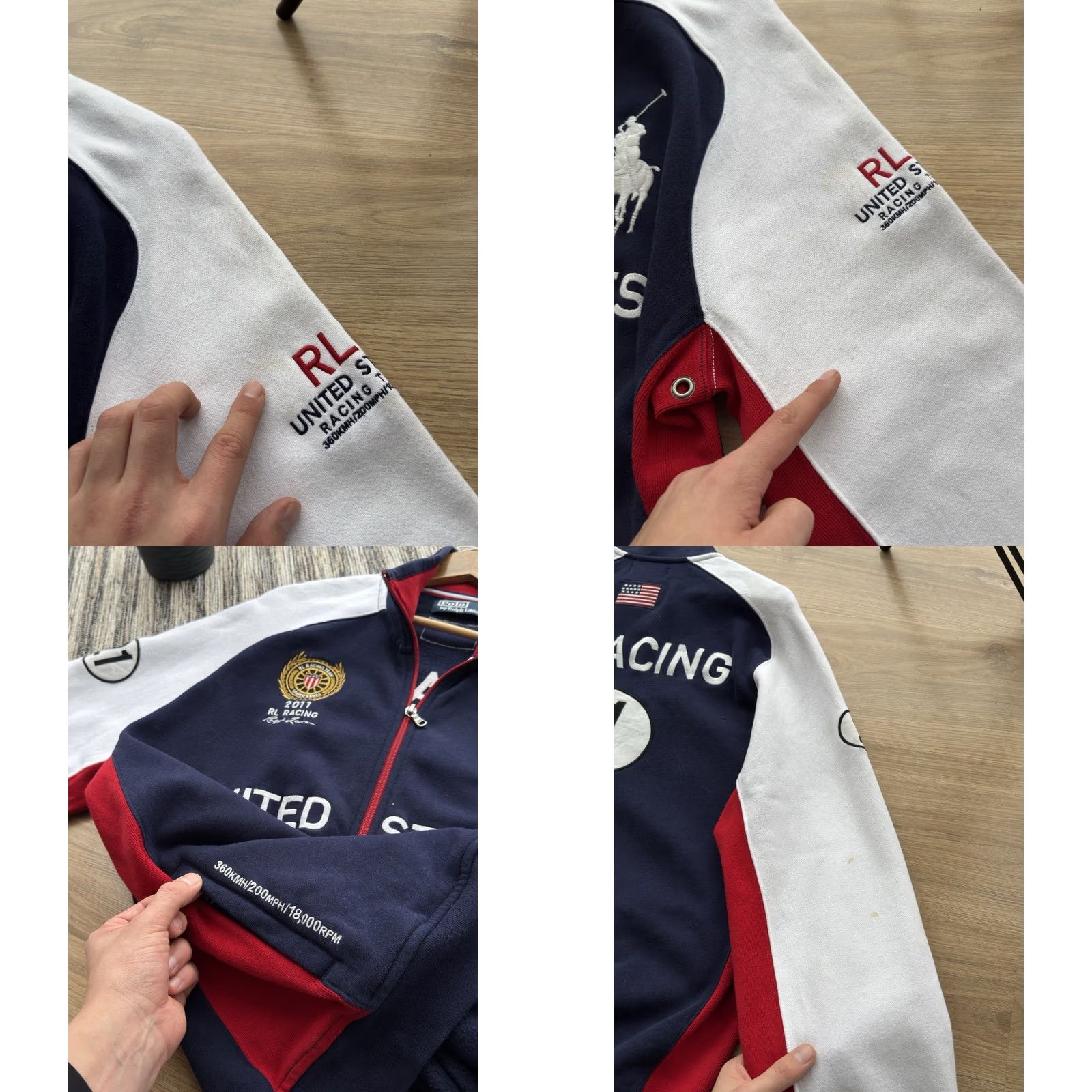 Polo Ralph Lauren VINTAGE Polo Ralph Lauren Racing Sweatshirt XL Blue USA Polo RL Racing 80s 90s Mens Pullover Size US XL / EU 56 / 4 - 8 Thumbnail