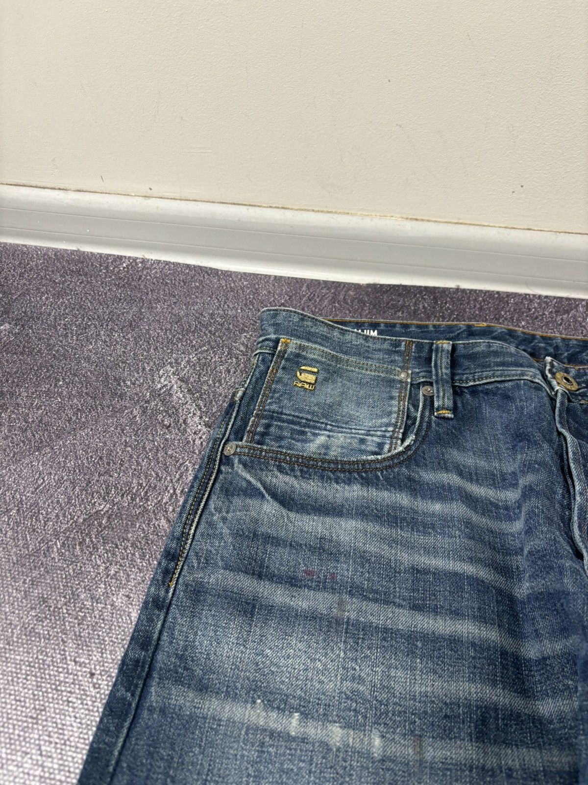 G-Star Vintage G-Star Raw Alum Faded Blue Avant Garde Denim Jeans Size US 34 / EU 50 - 5 Thumbnail