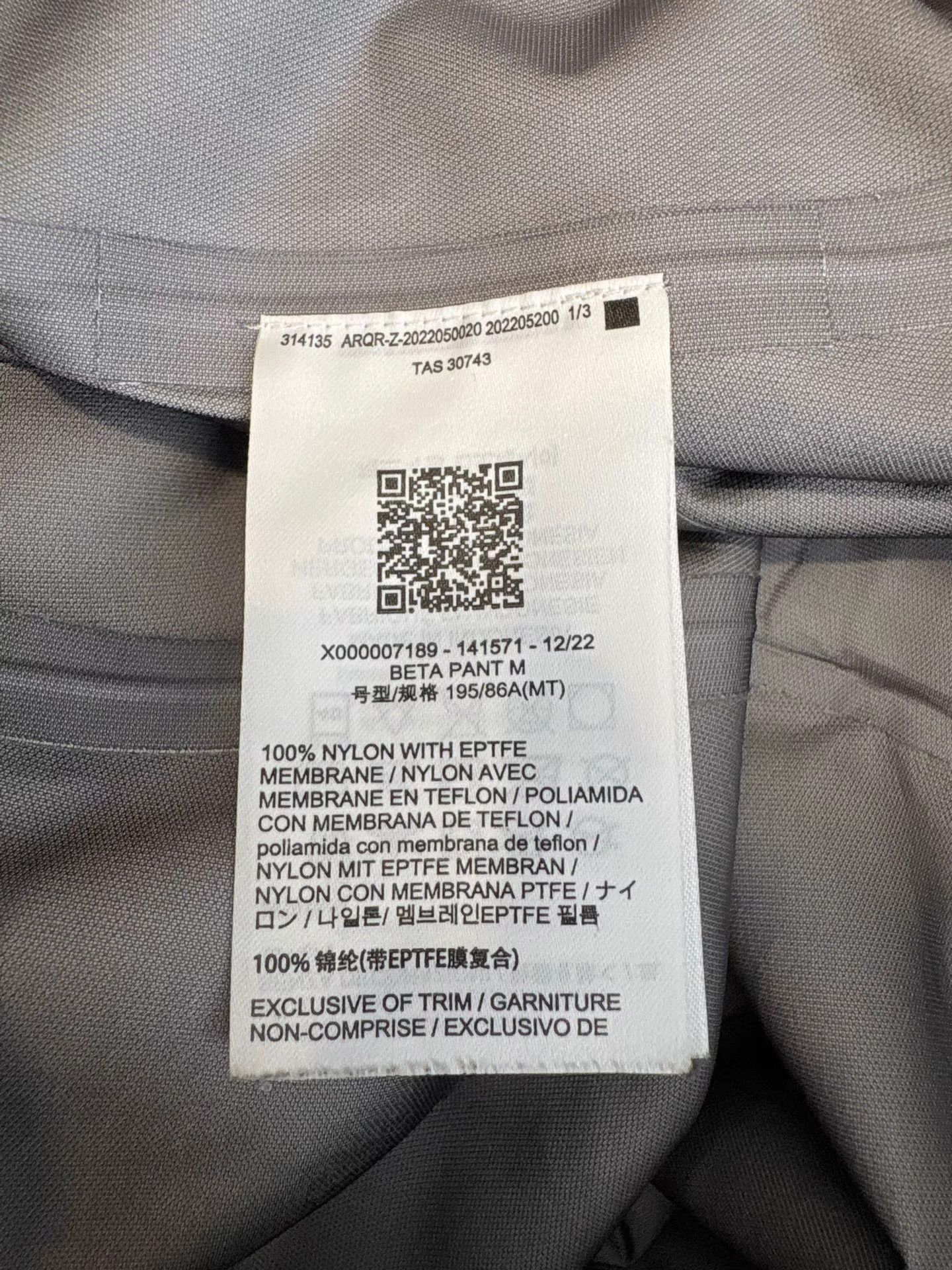 Arc'teryx ARCTERYX Beta Pant Black Trousers K1 Size US 33 - 5 Thumbnail