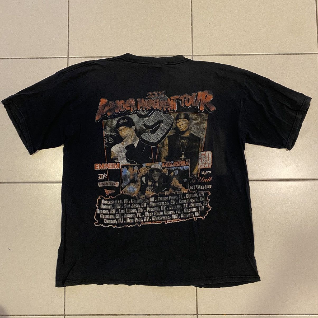 Rap Tees 2005 Anger Management Tour 3 Eminem 50 Cent Size US XL / EU 56 / 4 - 5 Thumbnail