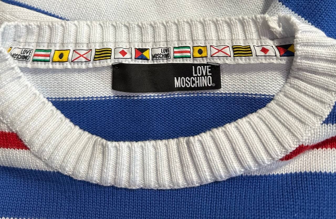 Love Moschino × Moschino Love Moschino Striped Sweater anchor embroidered Size L / US 10 / IT 46 - 6 Thumbnail