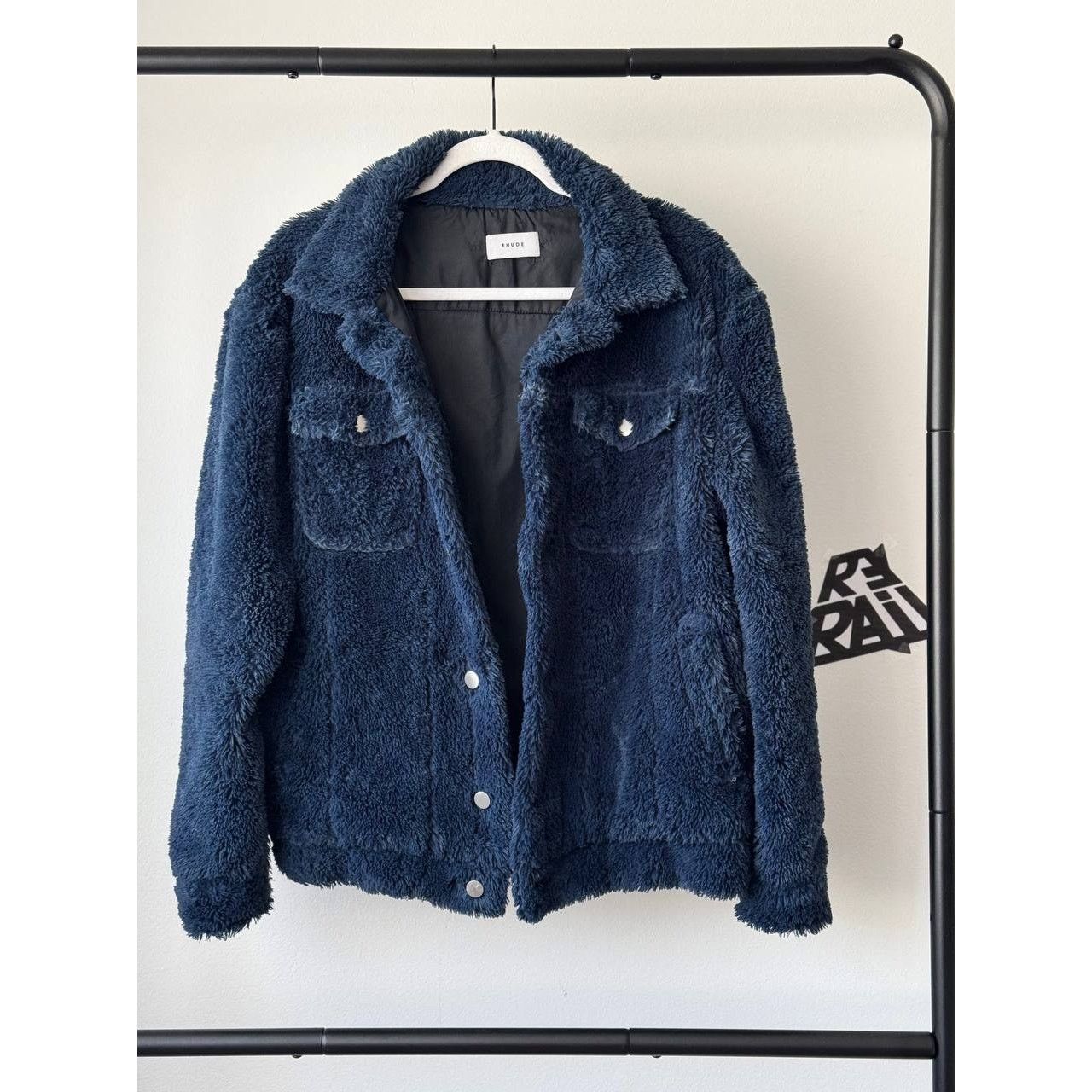 Rhude Rhude Faux Sherpa Trucker Navy Jacket Size US M / EU 48-50 / 2 - 3 Thumbnail