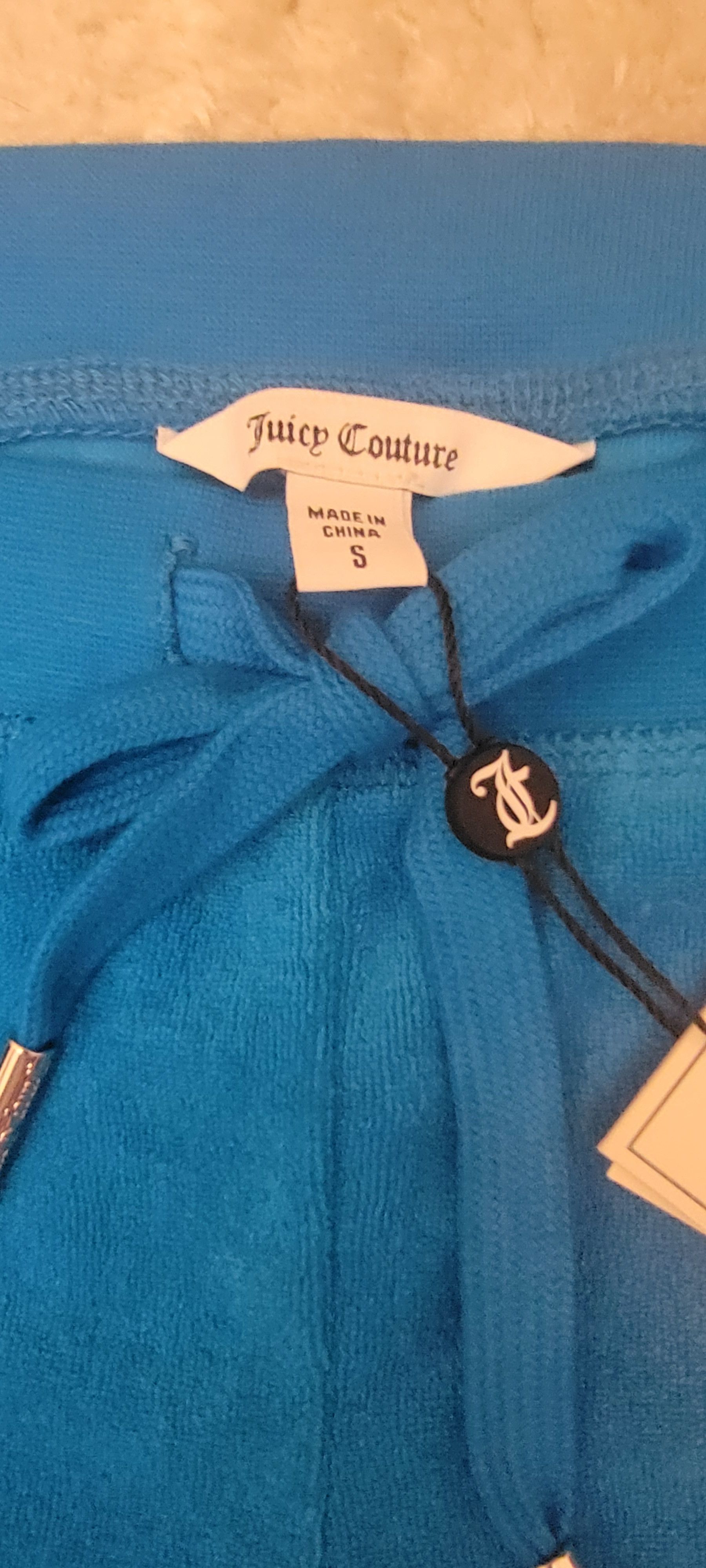 Juicy Couture Tonal Towel Terry Track Pants Size 27" / US 4 / IT 40 - 2 Thumbnail