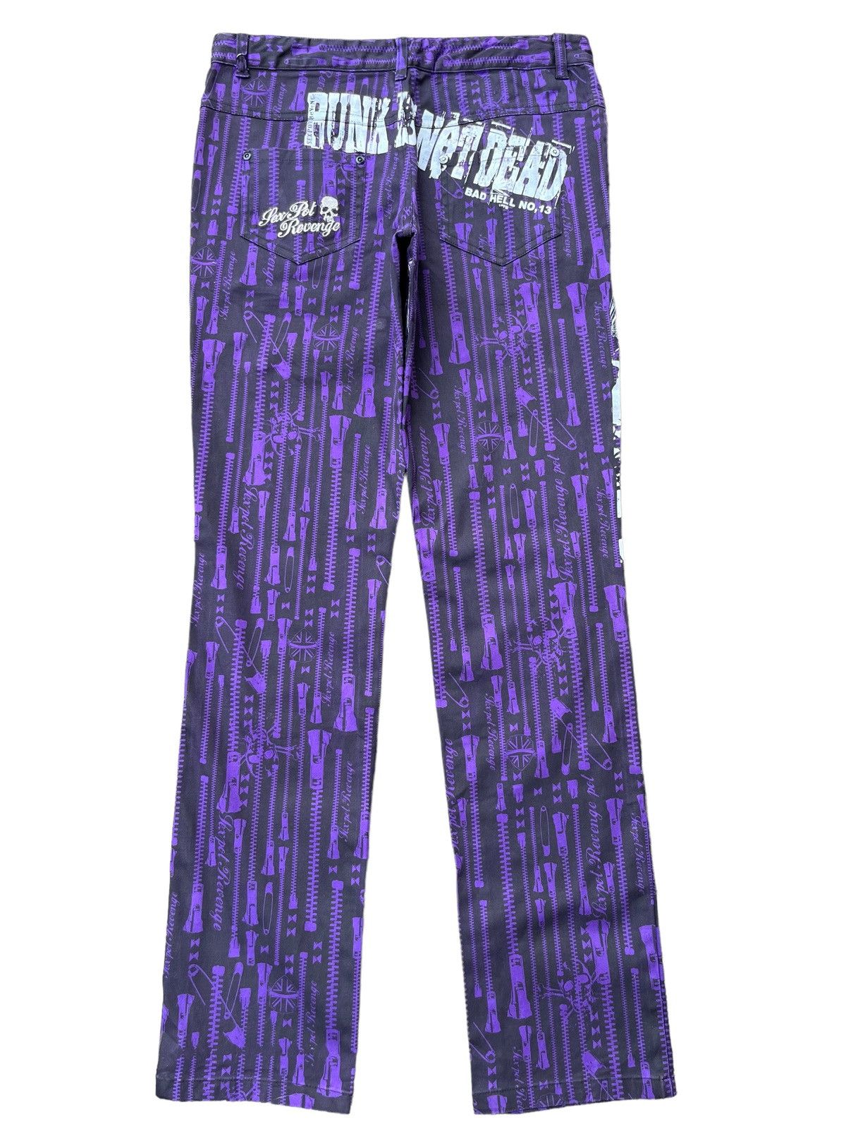 Japanese Brand × Seditionaries Bastard Punk Last Stand by The Sex Pot Revenge Skull Pants Size US 29 - 2 Thumbnail