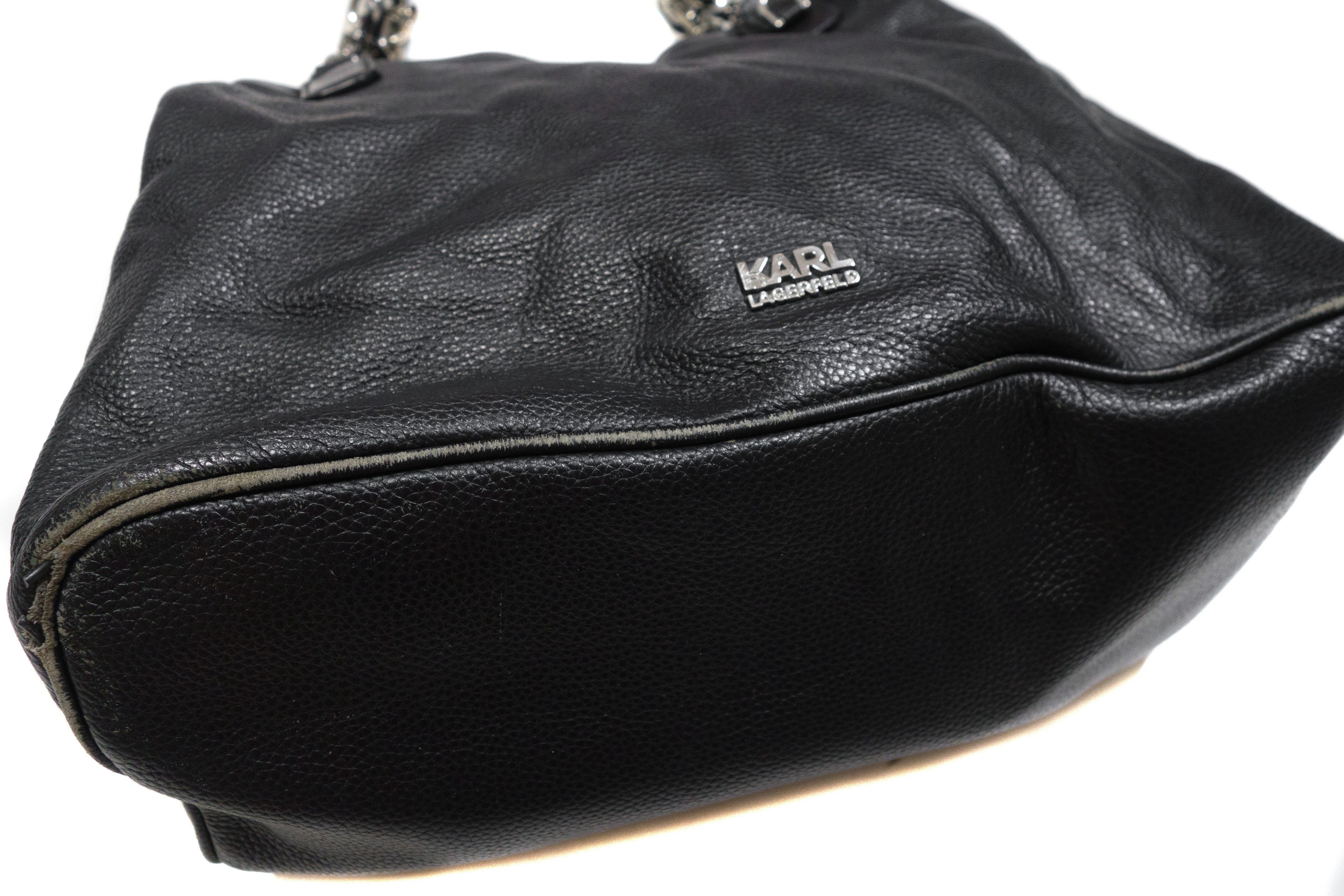 Karl Lagerfeld Logo Leather Shoulder Bag Size ONE SIZE - 4 Thumbnail