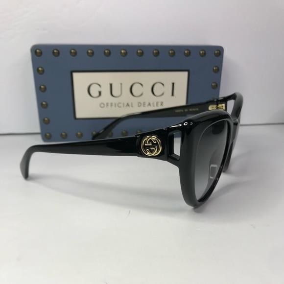 Gucci New Authentic Gucci Black 56 mm Gradient Women's Sunglasses Size ONE SIZE - 9 Thumbnail