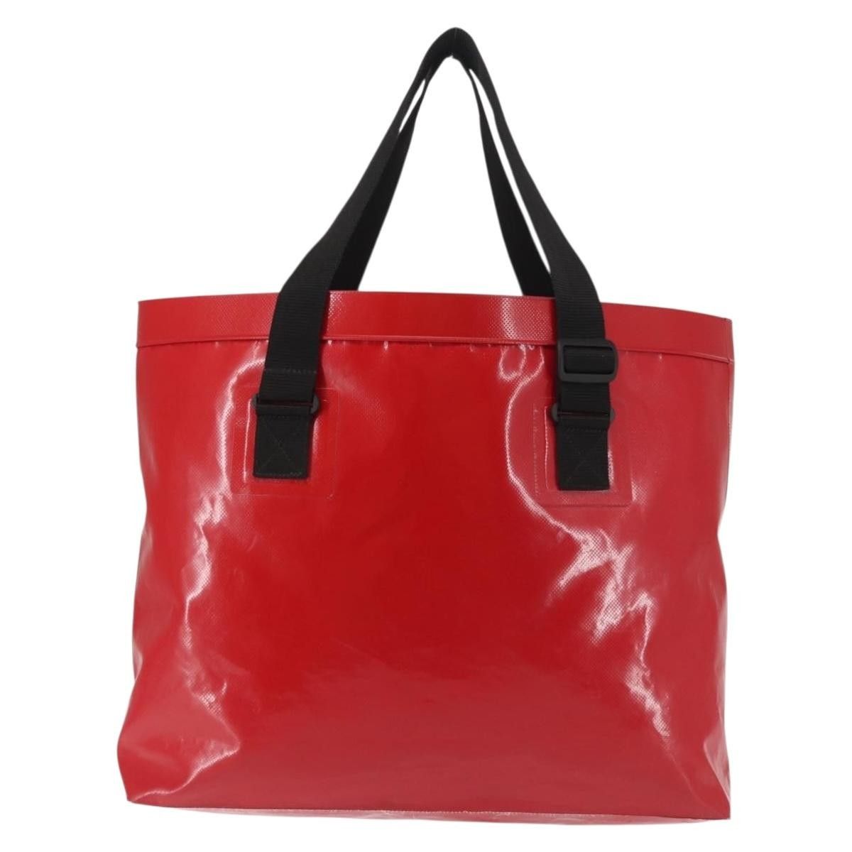 Chanel Chanel Etanche Waterproof Tote Bag Vinyl Red CC Size ONE SIZE - 2 Thumbnail