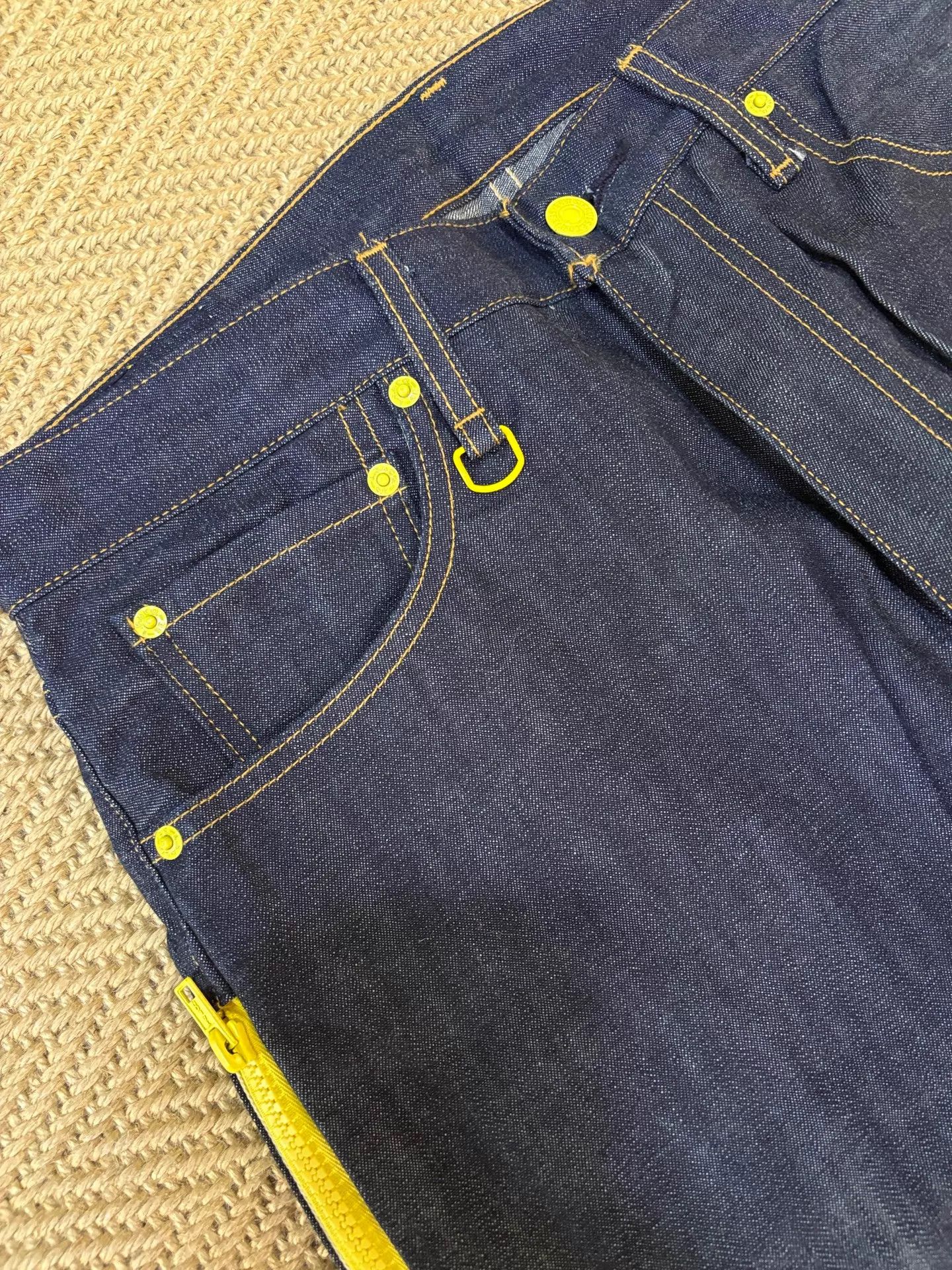 Levi's Levis Fenom Yellow Flash Raw 505 W32 New Jeans Size US 32 / EU 48 - 4 Thumbnail