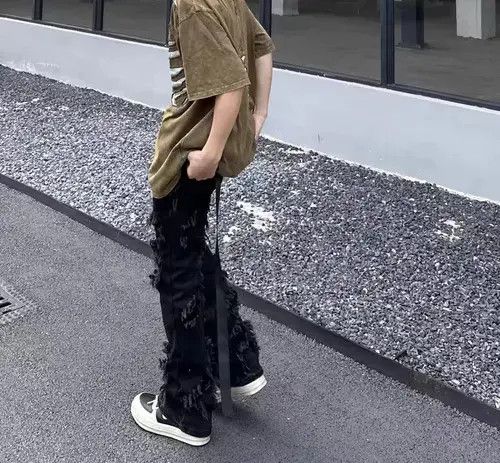 Japanese Brand × Jean Street style ripped TO style bootcut jeans Size US 32 / EU 48 - 3 Thumbnail