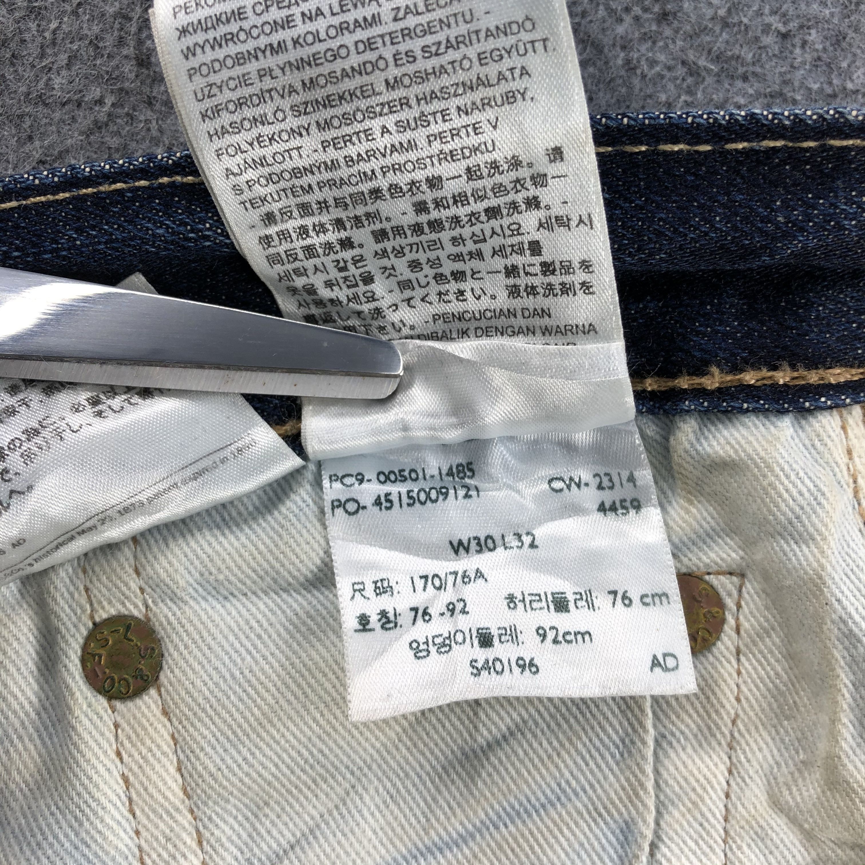 Levi's Vintage Blue Whiskers Levis 501 Jeans-JM1002 Size US 31 - 12 Thumbnail