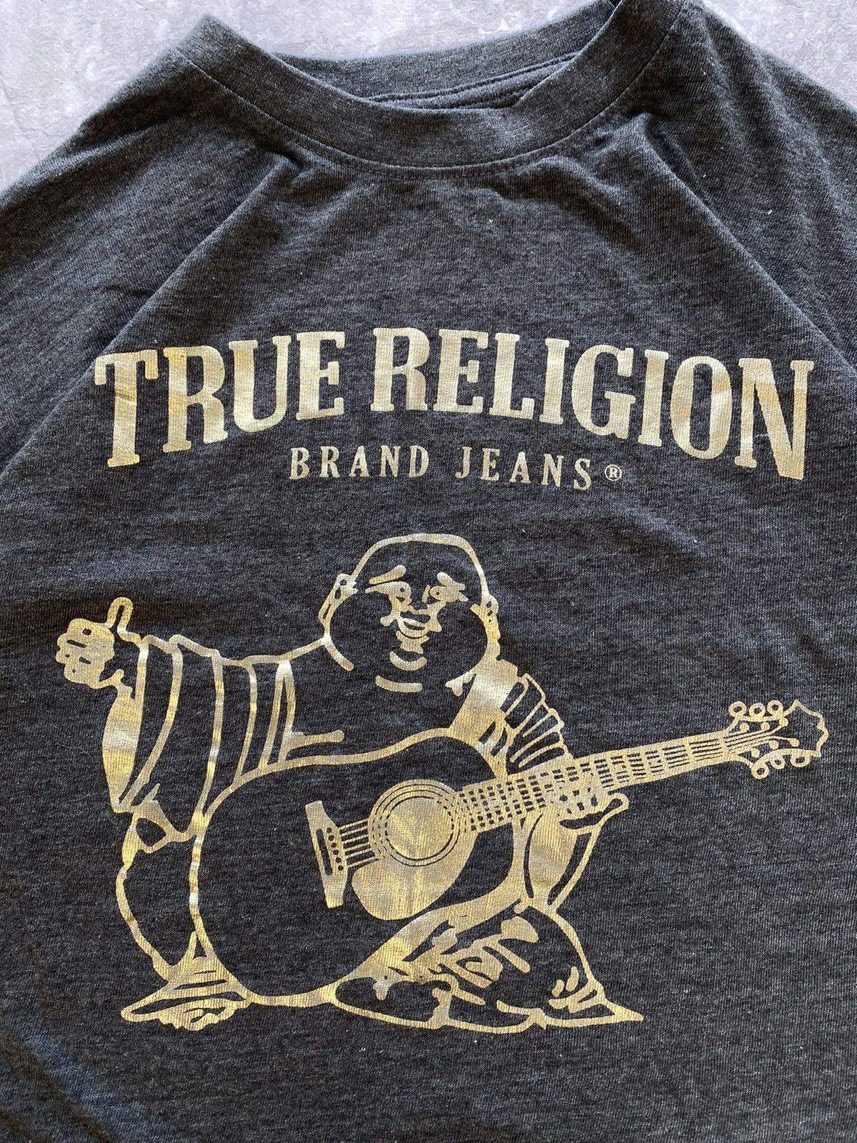 True Religion × Vintage Basic True Religion Brand Jeans Loungewear Big Logo T Shirt Size US L / EU 52-54 / 3 - 4 Thumbnail