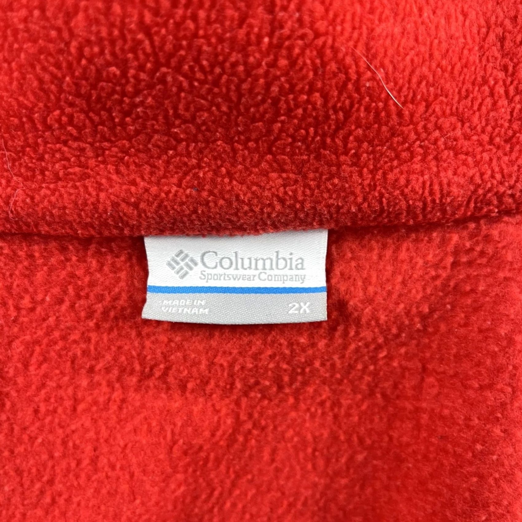 Vintage Columbia Fleece Jacket Womens 2X Red Full Zip Pockets Collared Casual Outdoor Jacket Size XXL / US 16-18 / IT 52-54 - 4 Thumbnail