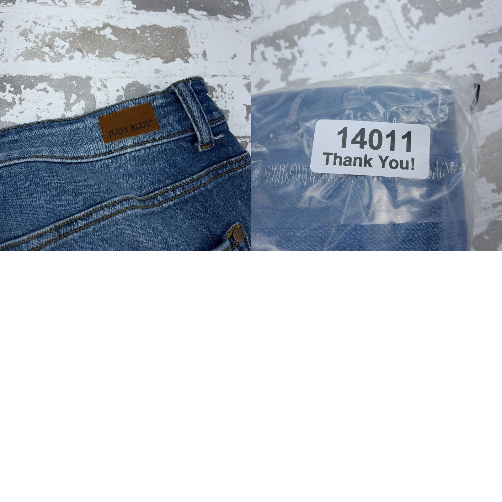 Vintage Judy Blue Jeans Women 22W Boyfriend Fit Jeans Medium Wash Blue Distressed Stretch 5-Pocket Size 40" / US 18 - 10 Thumbnail