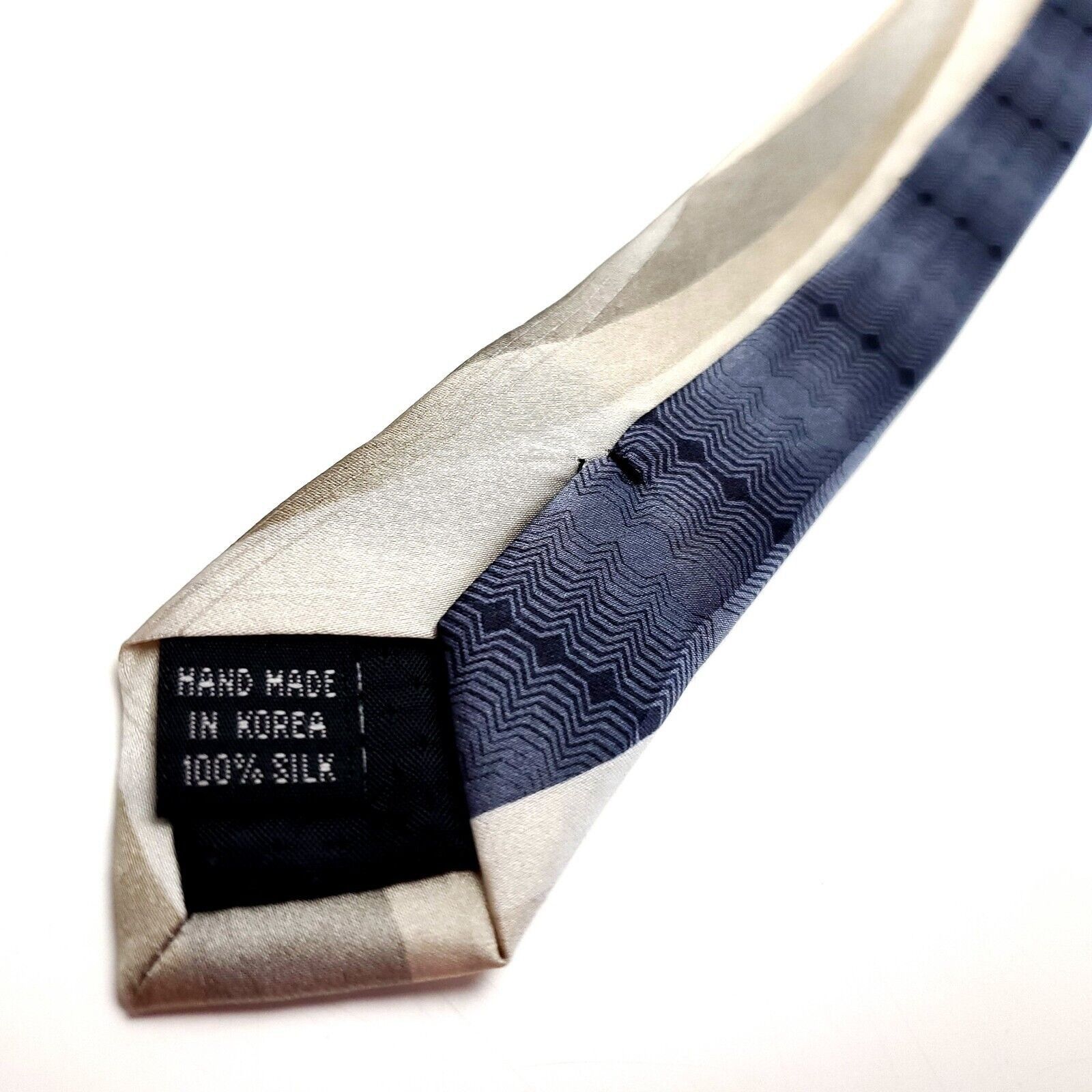 Piattelli Piatelli Versailles Beige Black Silk Tie Woven Solid Wide Size ONE SIZE - 5 Thumbnail
