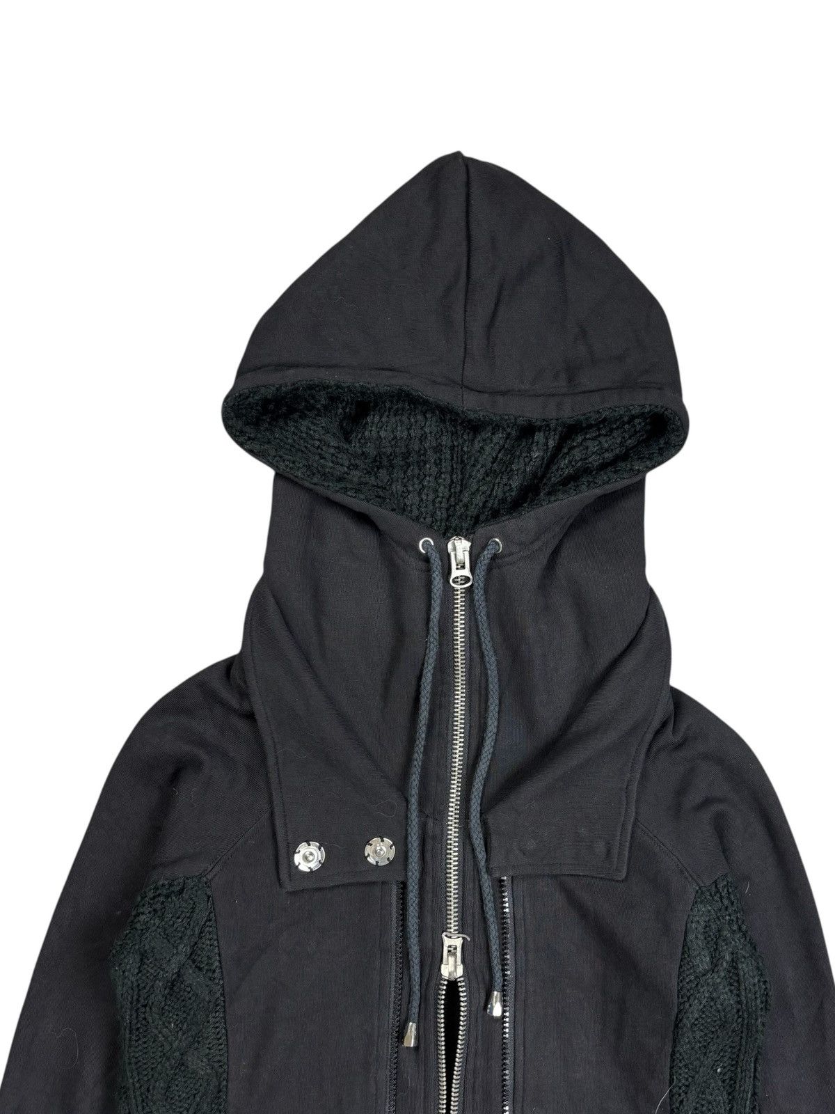KMRii 2000s Redark - Ninja Hooded Wool Hybrid Zip Up Hoodie Size US M / EU 48-50 / 2 - 6 Thumbnail
