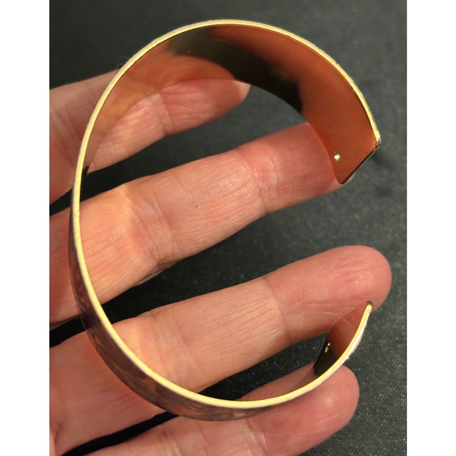 Other Vintage Gold Tone Tropical Leaf Cuff Bracelet Size 7 Size ONE SIZE - 3 Thumbnail