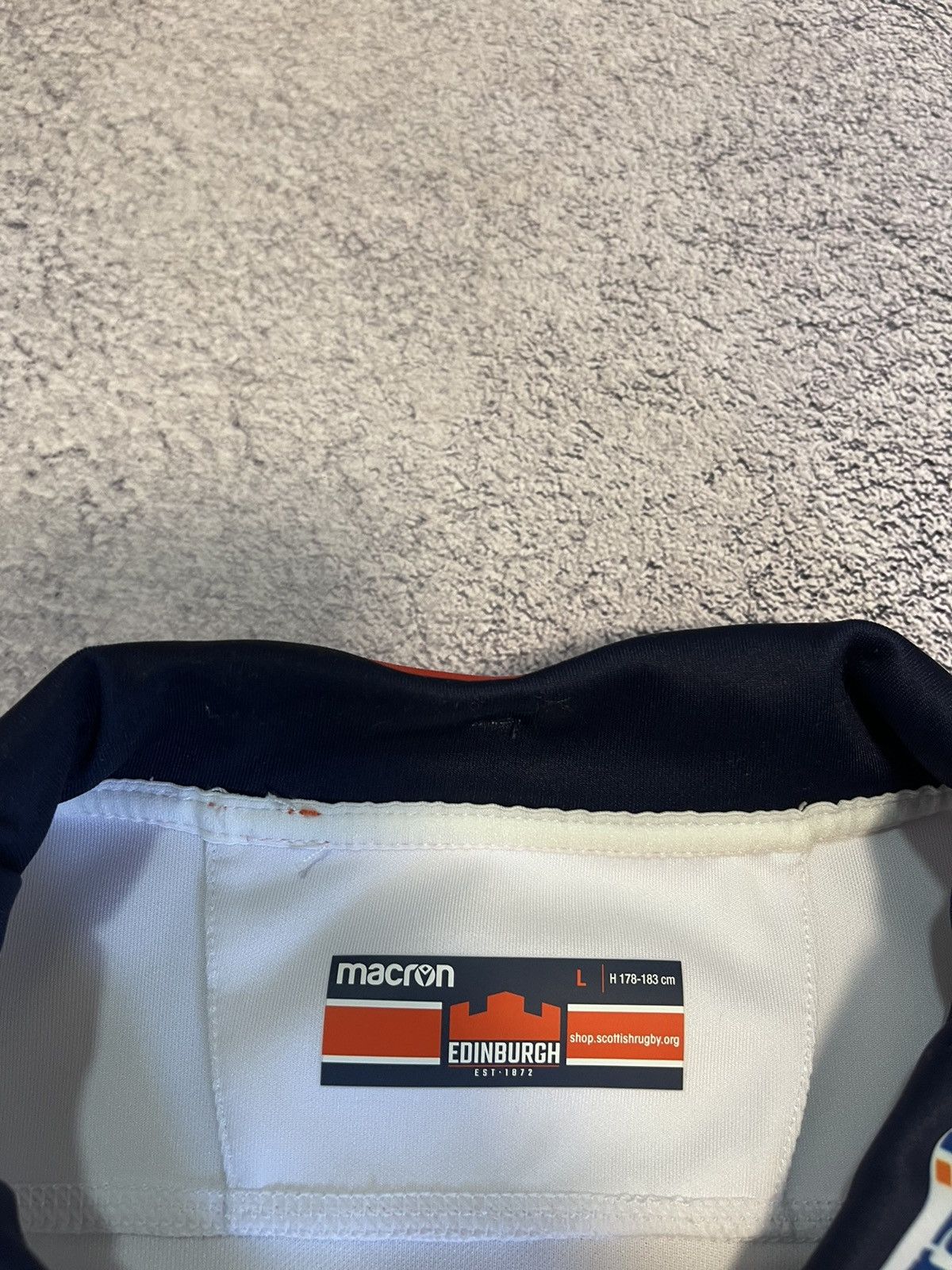 Macron Macron Men’s T- Shirt Jersey Edinburgh Rugby Union White Size US L / EU 52-54 / 3 - 7 Thumbnail