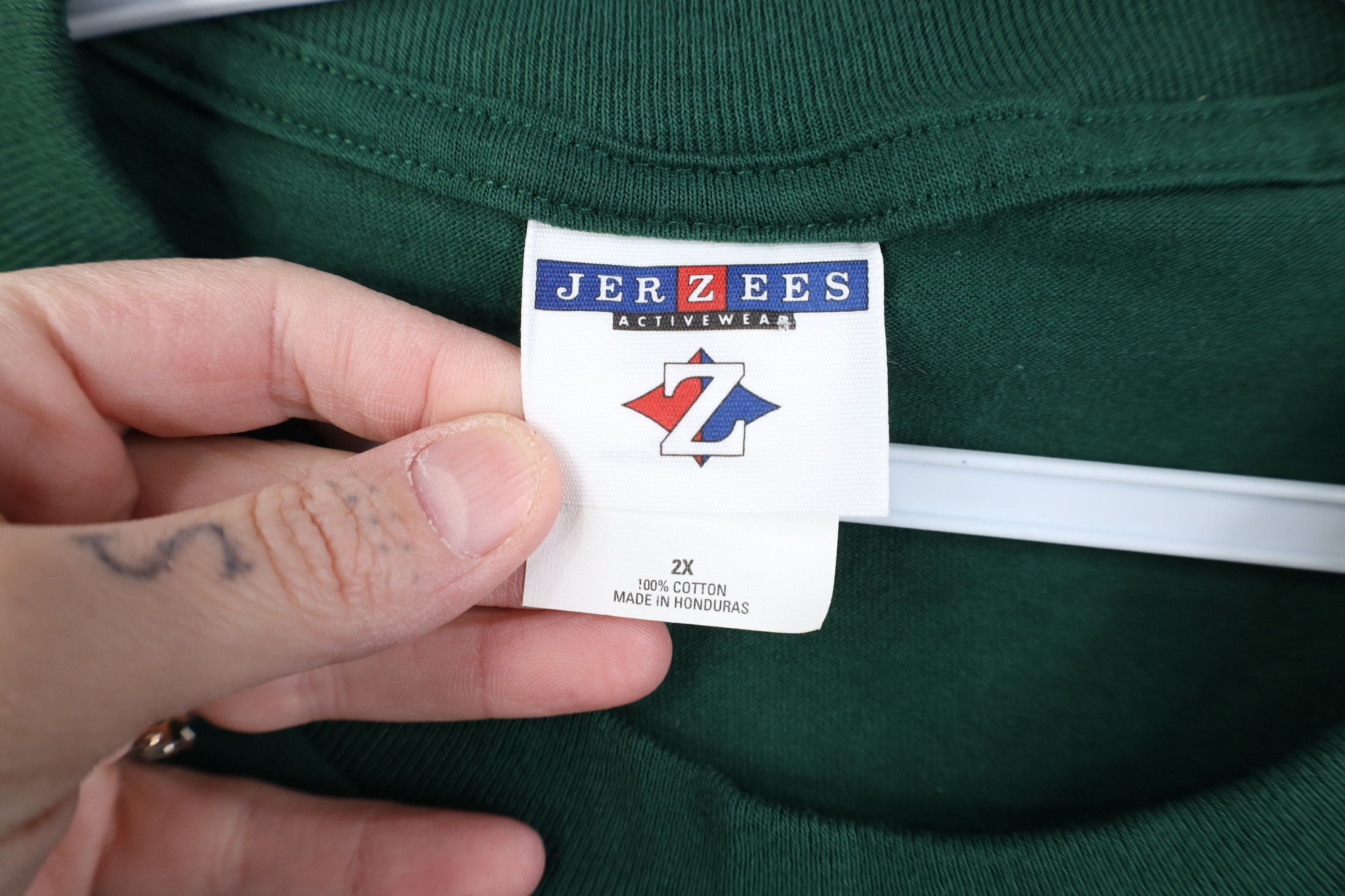 Vintage Vintage 90s Y2K Streetwear Cotton T-Shirt Hunter Green Size US XXL / EU 58 / 5 - 8 Thumbnail