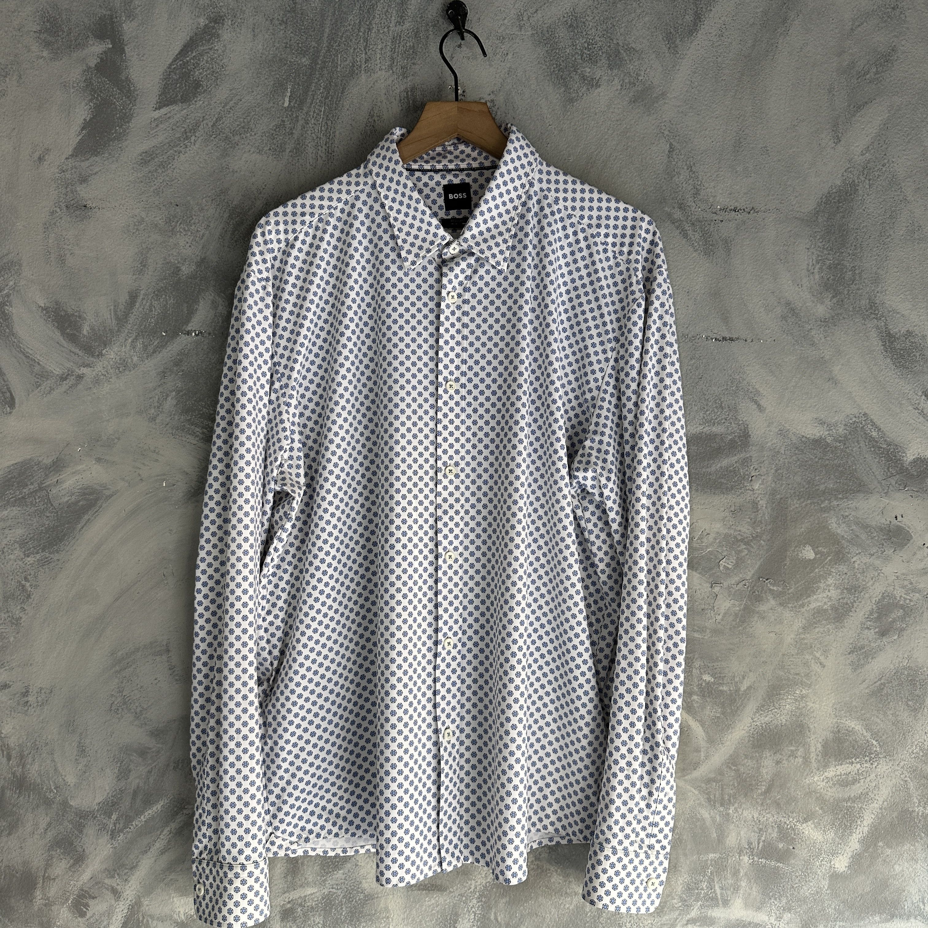 Hugo Boss Hugo Boss Button Up Shirt Mens Diamond P Roan Kent Size US XXL / EU 58 / 5 - 1 Thumbnail