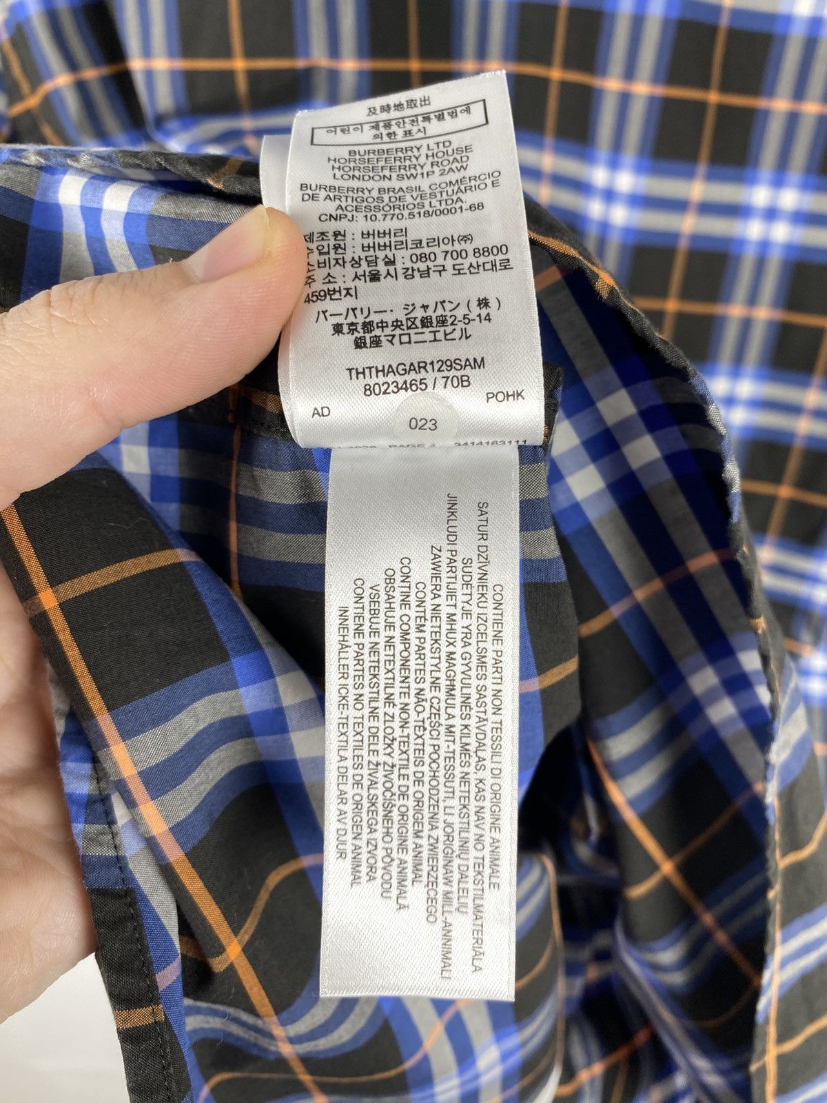 Burberry Burberry Full Check Shirt Button Up Men size L Size US L / EU 52-54 / 3 - 12 Thumbnail