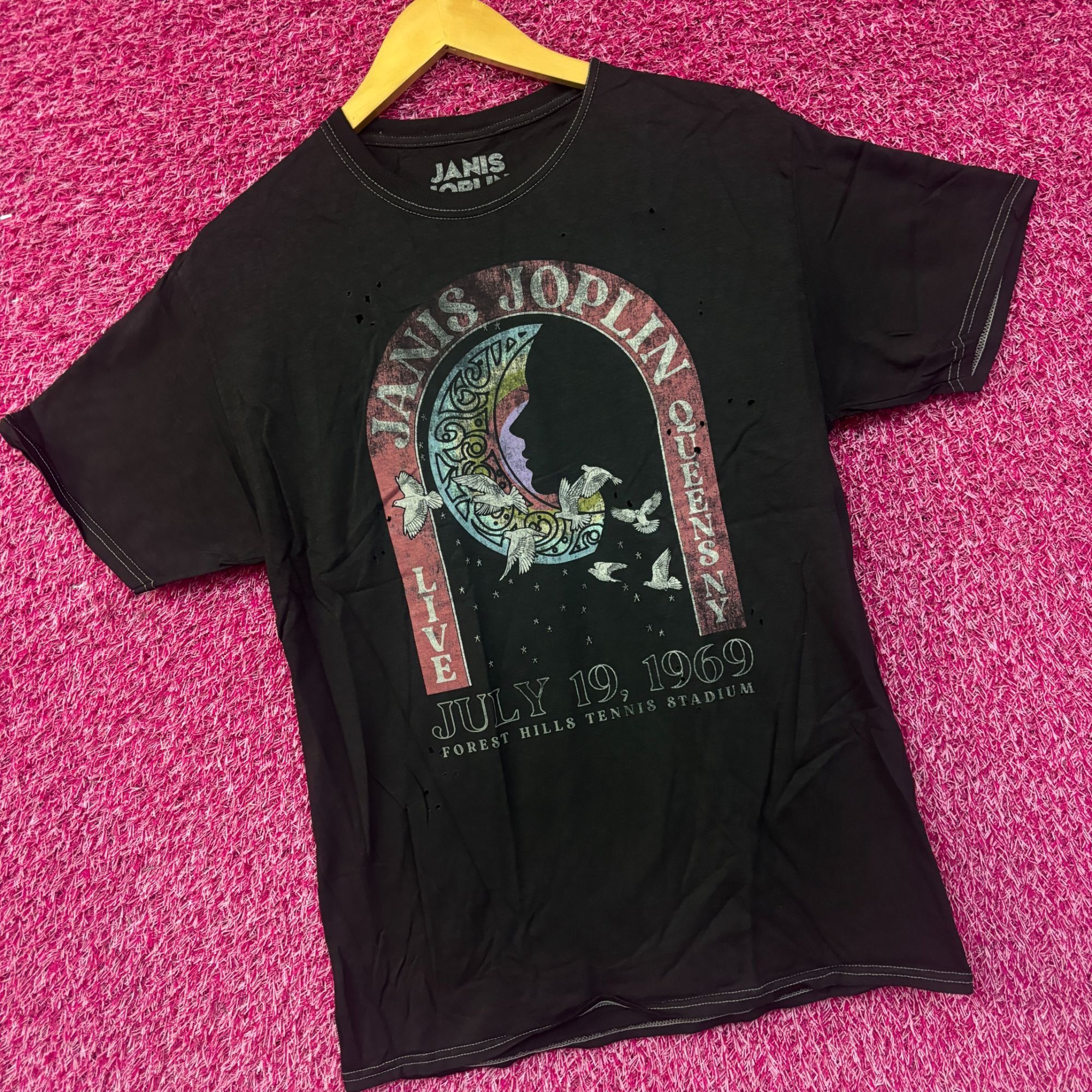 Other Janis Joplin Live Forest Hills 1969 Rock Concert Tee S/M Size US M / EU 48-50 / 2 - 3 Thumbnail