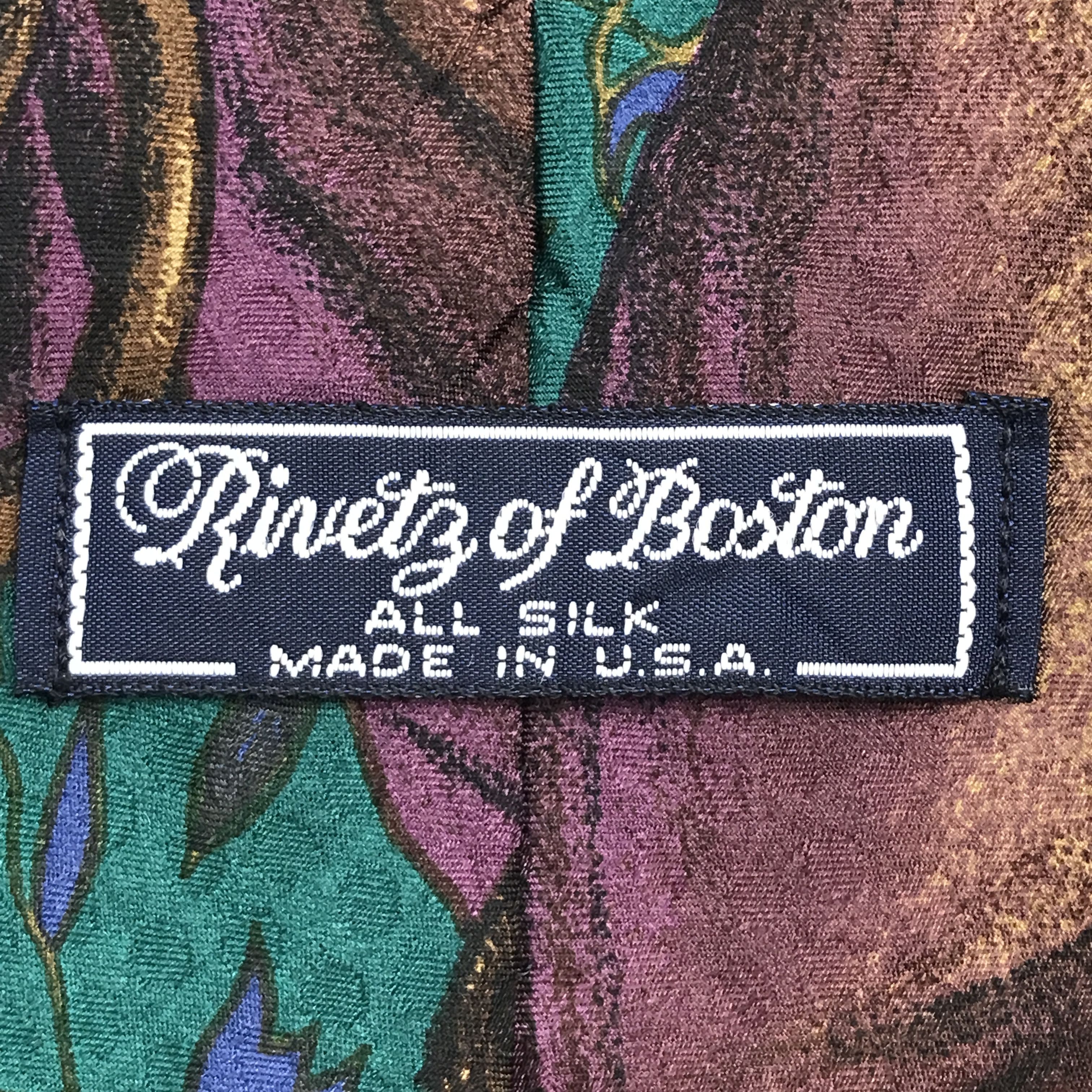 Vintage Vintage Rivety Of Boston Silk Necktie Size ONE SIZE - 6 Thumbnail