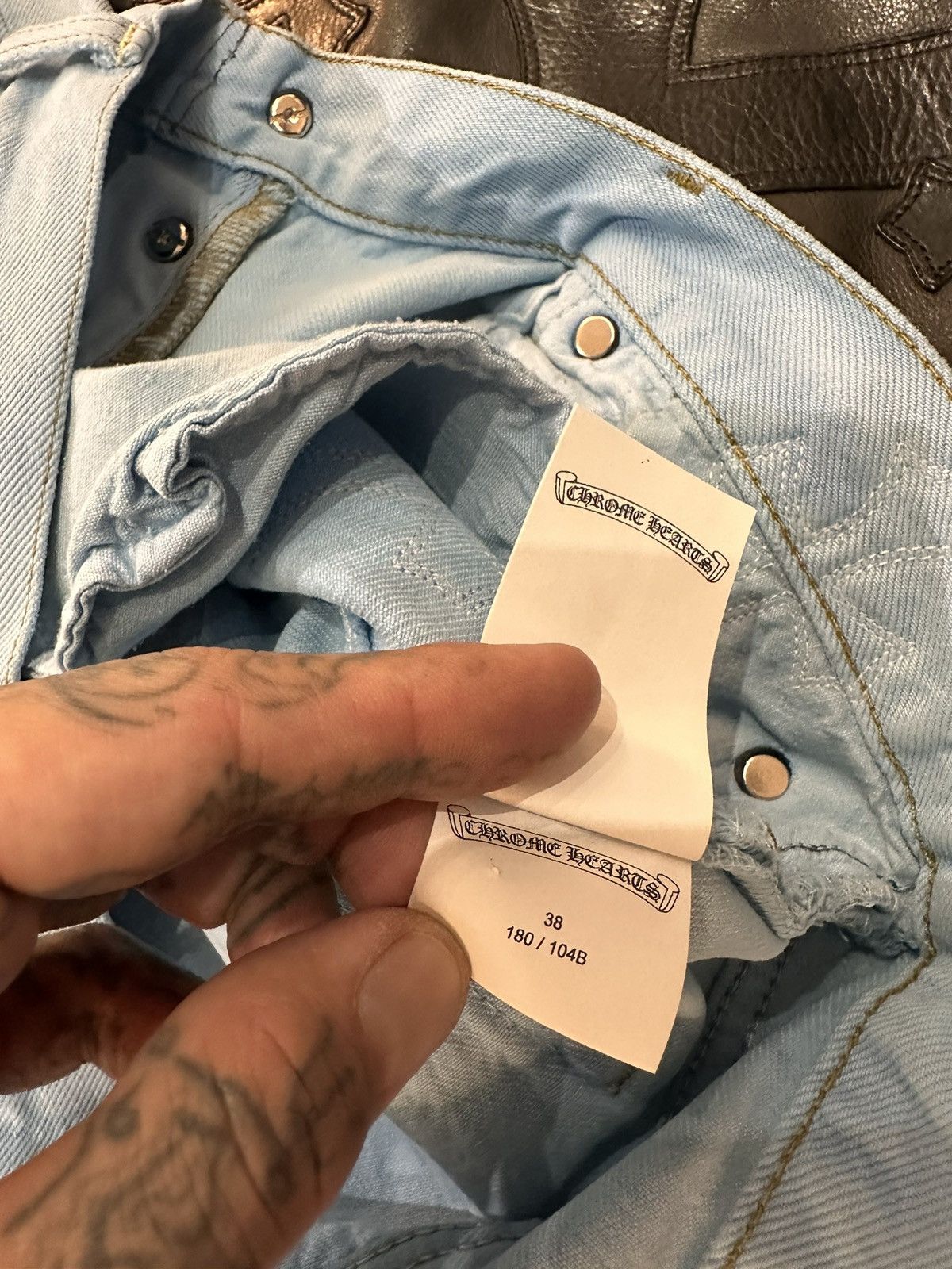 Chrome Hearts CHROME HEARTS DRAKE BABYBLUE LEVI CROSS JEANS XXXL 38 40 Size US 38 / EU 54 - 17 Thumbnail