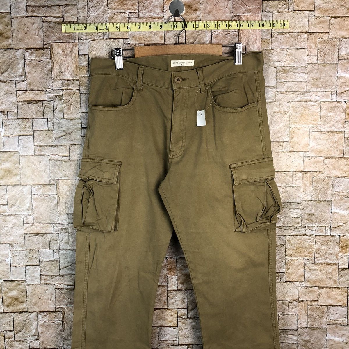 Japanese Brand Louxs Work Union Brown Cargo Multipocket Pants #A649 Size US 32 / EU 48 - 2 Thumbnail