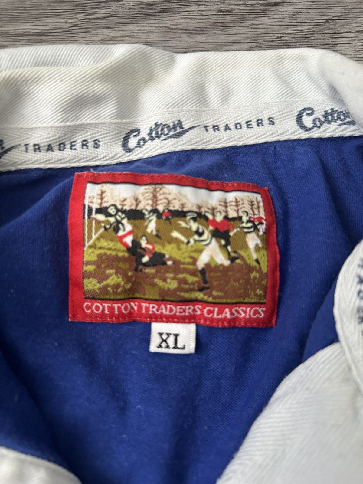 Cotton Traders Cotton Traders Vintage France Longsleeve Rugby Jersey retro Size US XL / EU 56 / 4 - 4 Thumbnail