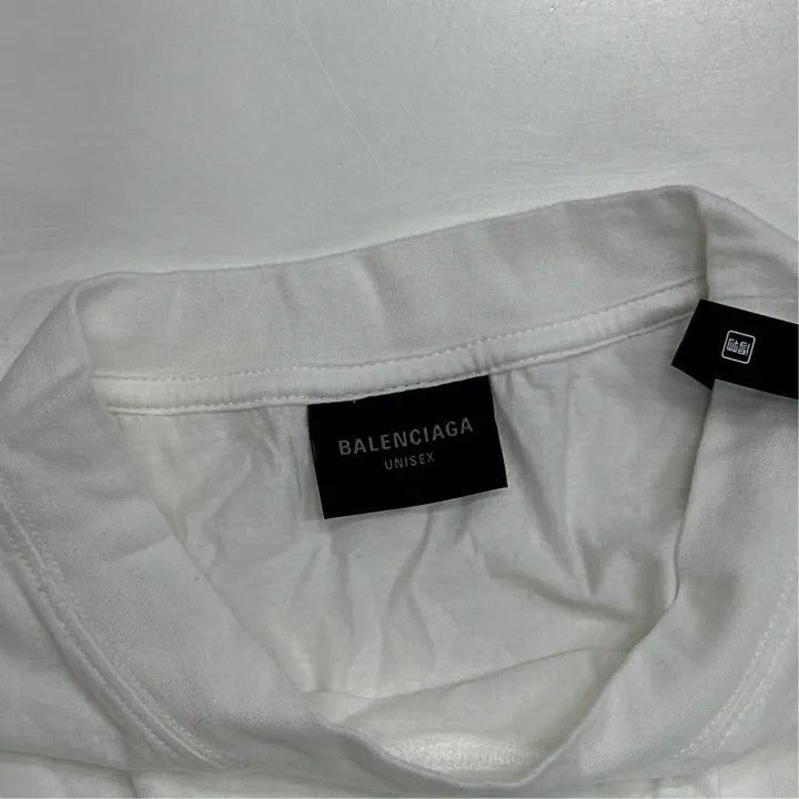 Balenciaga Balenciaga Balenciaga FW23 Distressed Logo Print Short Sle Size US M / EU 48-50 / 2 - 5 Thumbnail